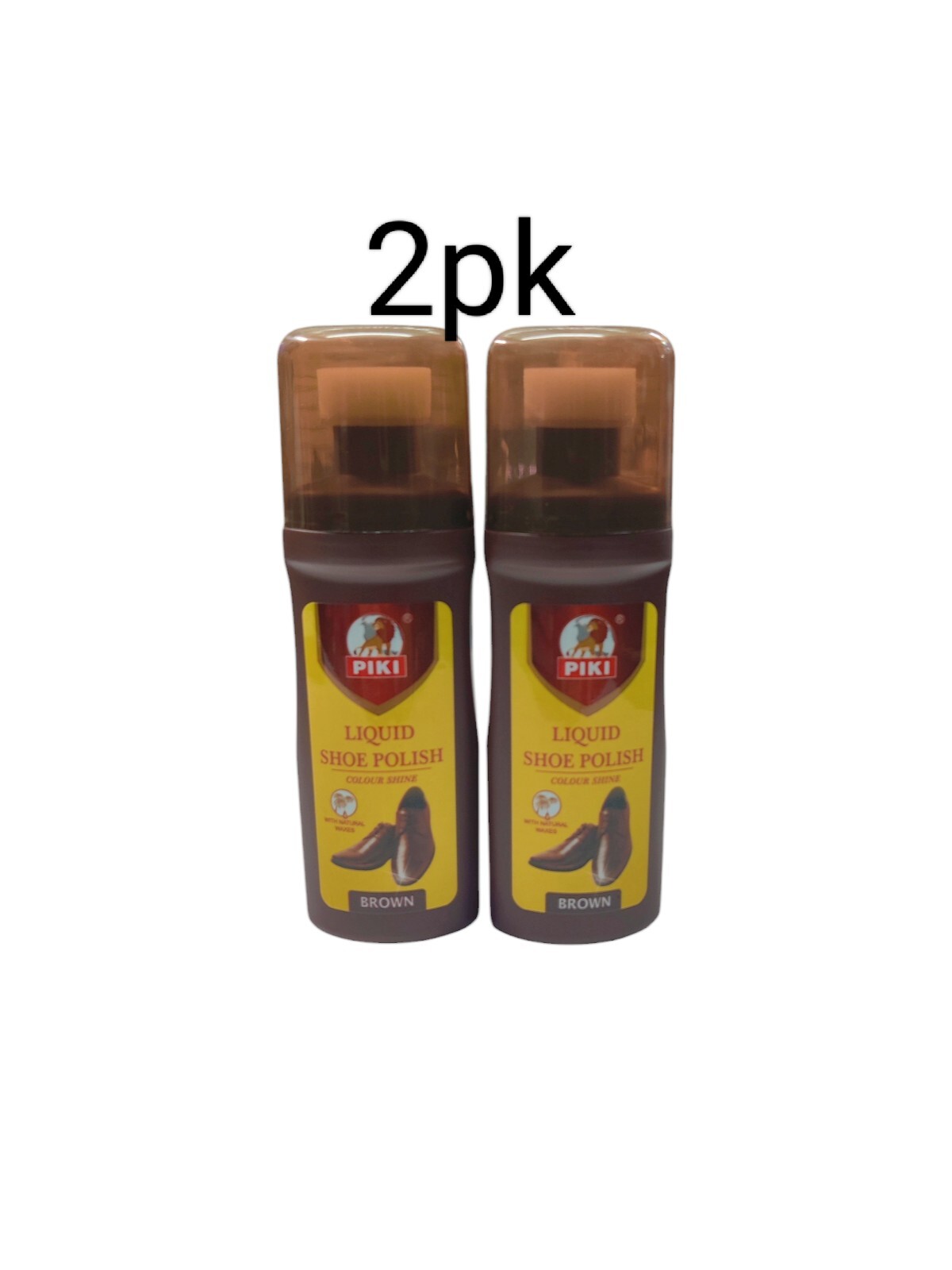 2 Bottles shoe polish liquid instant shine brown 60ml each 