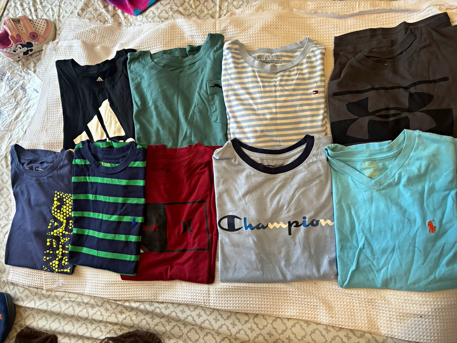 Champion Unisex Baby T-Shirt Mixed Lot, Multicolor Solid & Striped Tops