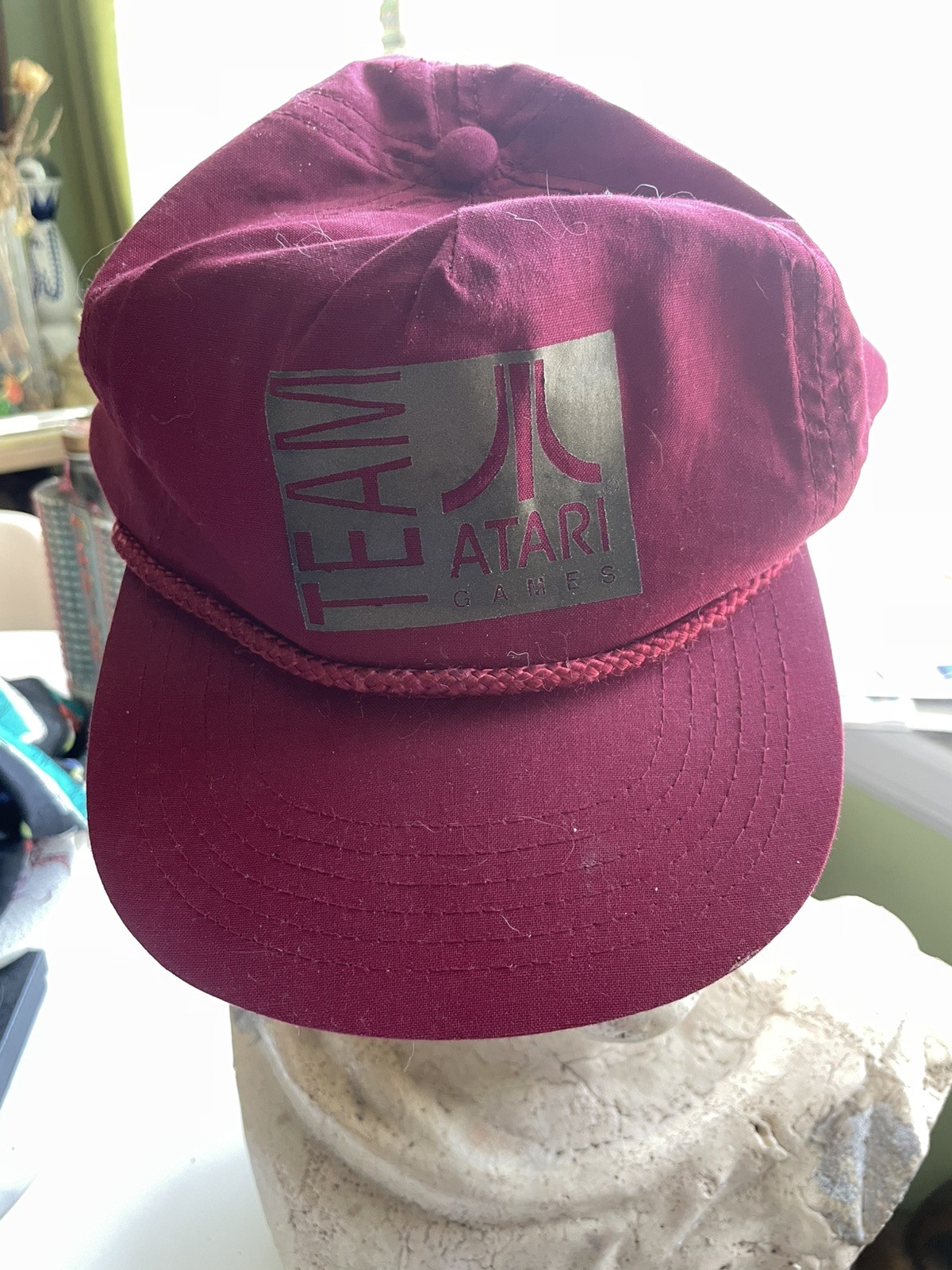 rare Vintage 1980s ATARI Team Games promo SnapBack Hat baseball cap video games
