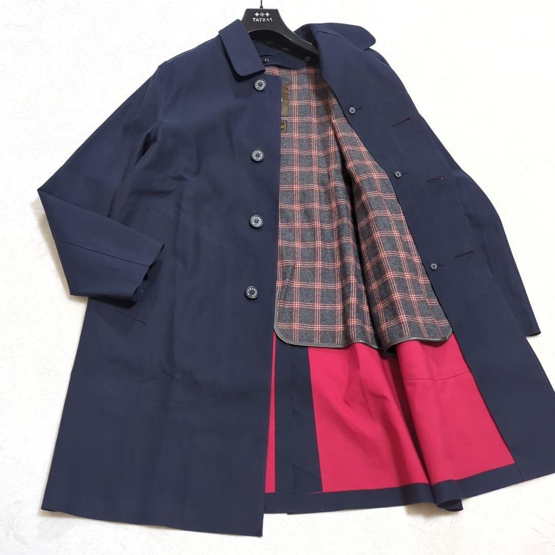 MACKINTOSH Men\'s42 Bonded Cotton Coat Loro Piana Detachable Wool Silk Liner Navy