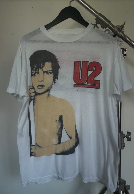 Rare Hot 90 U2 Band Music Short Sleeve White S to 5XL Unisex Shirt
