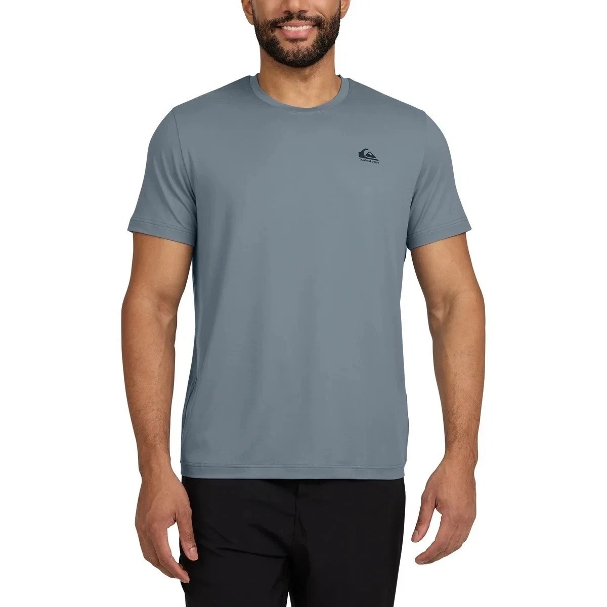 NWT Quiksilver Men\'s M Gray Innovate The Future T-Shirt Moisture-Wicking Stretch