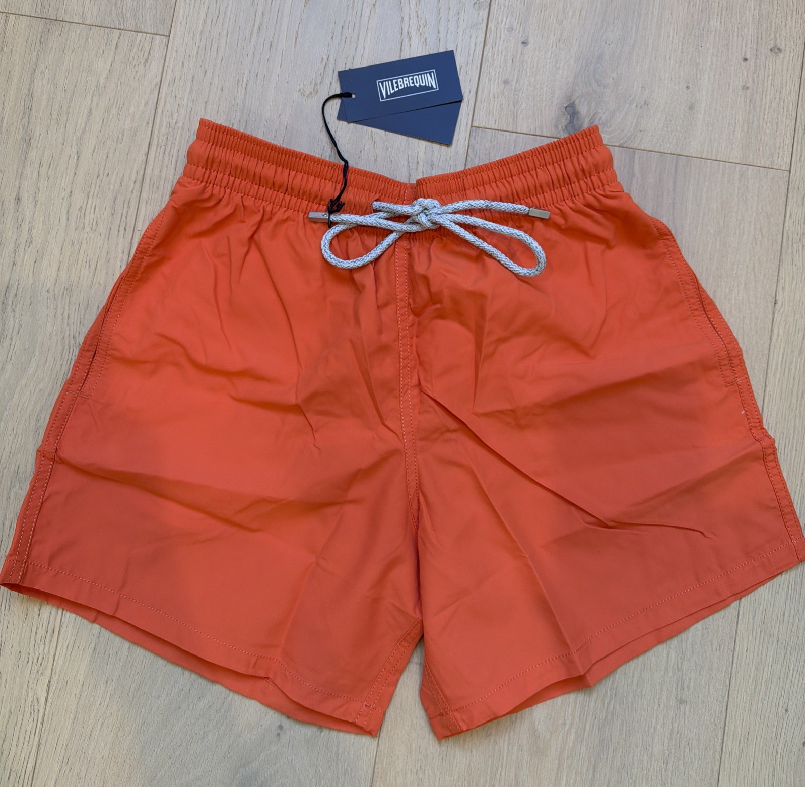 NWT 100% AUTHENTIC VILEBREQUIN Swim Trunks MOOREA- S - ORANGE - MEN - SMALL