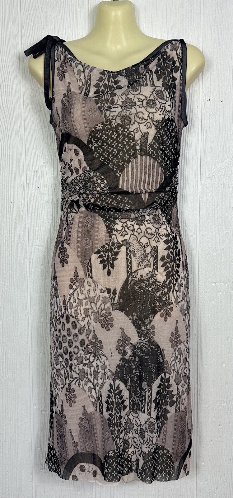 Vintage 80\'s 90\'s Kay Unger Gillian Mesh Sleeveless Lined Dress Whimsigoth Small