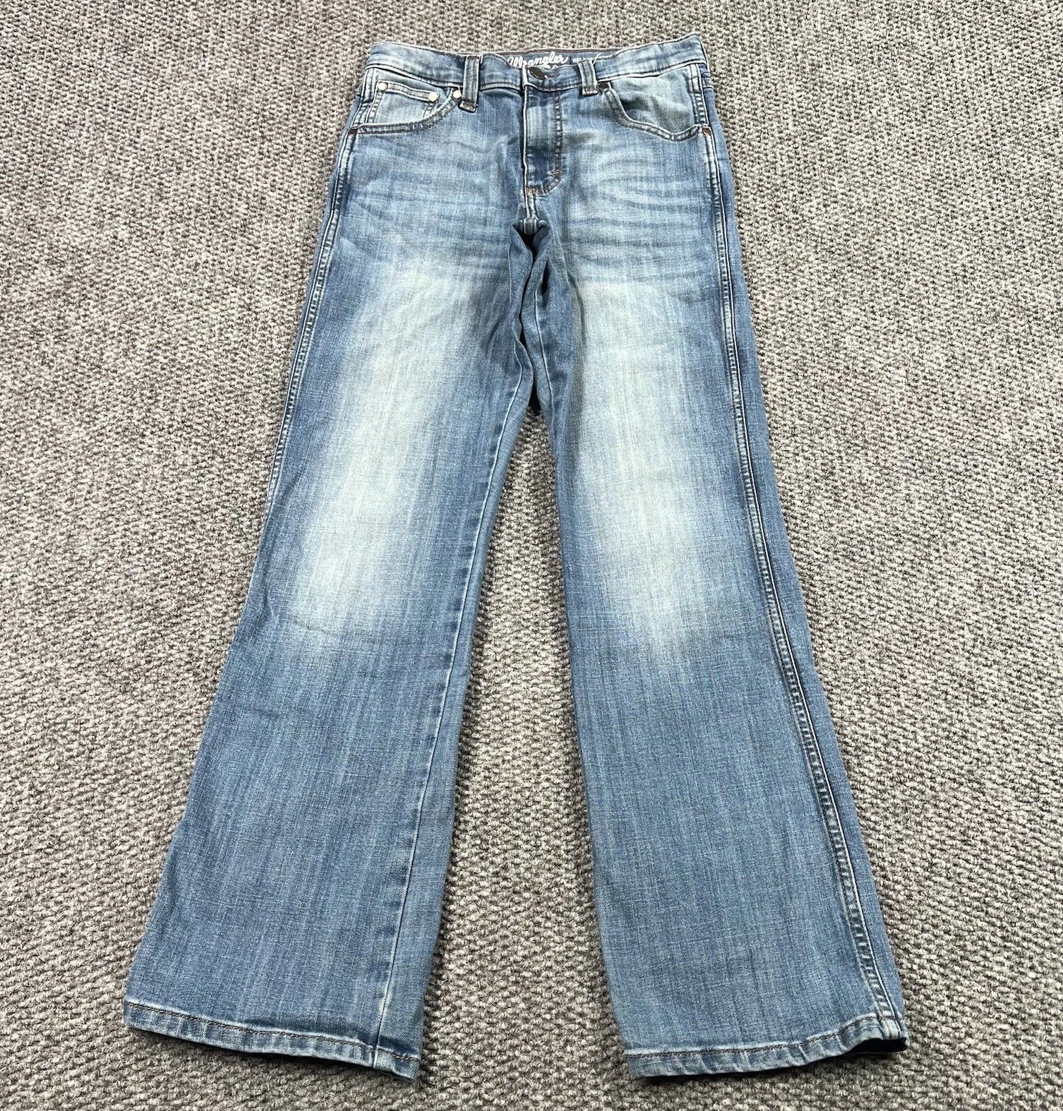 Wrangler Retro Jeans Mens 28x32 Relaxed Boot Blue Denim Western Cowboy Rodeo