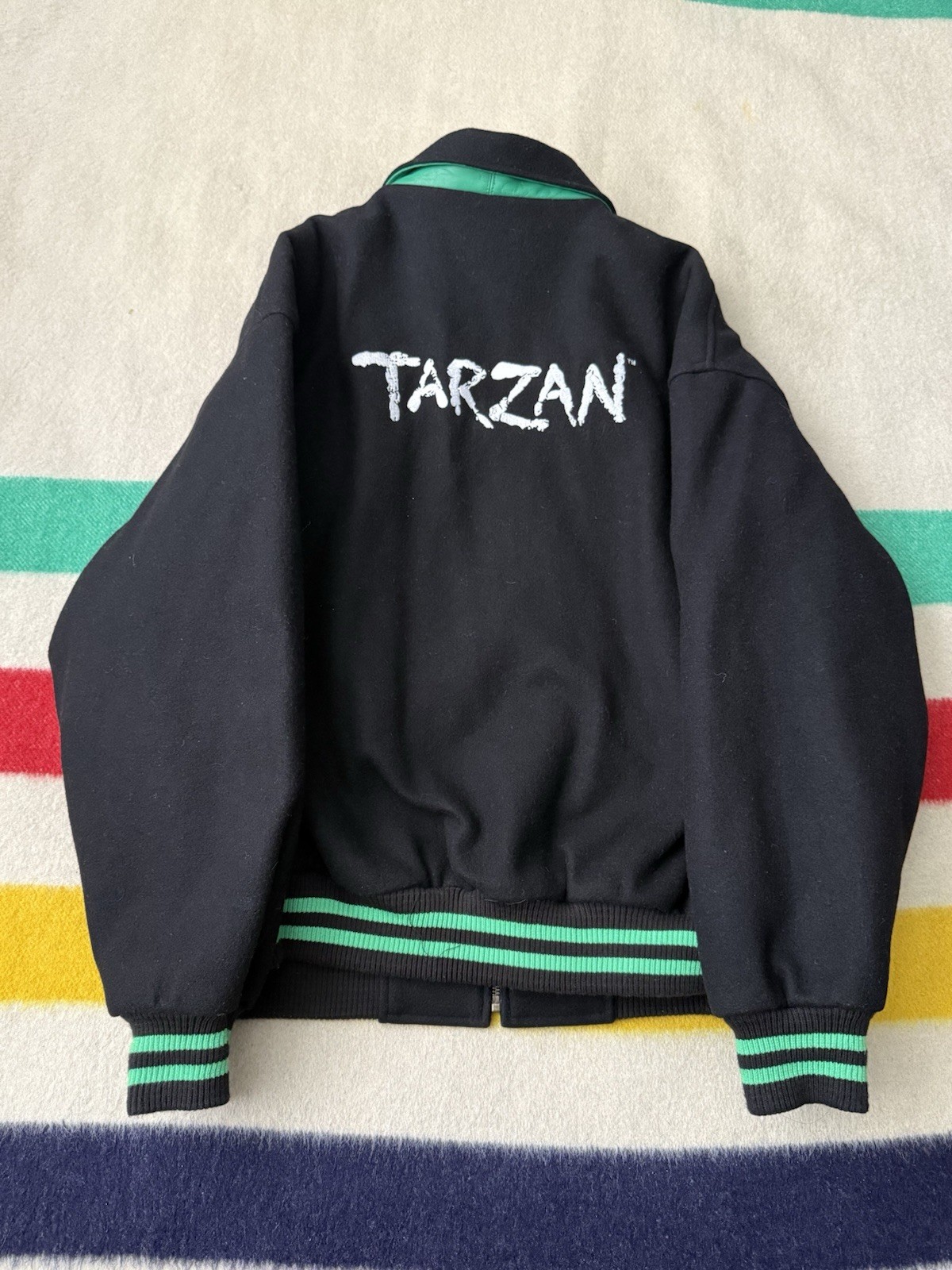 Vintage 90s 1999 Disney Tarzan Cast & Crew Staff Employee Varsity Jacket XL Rare