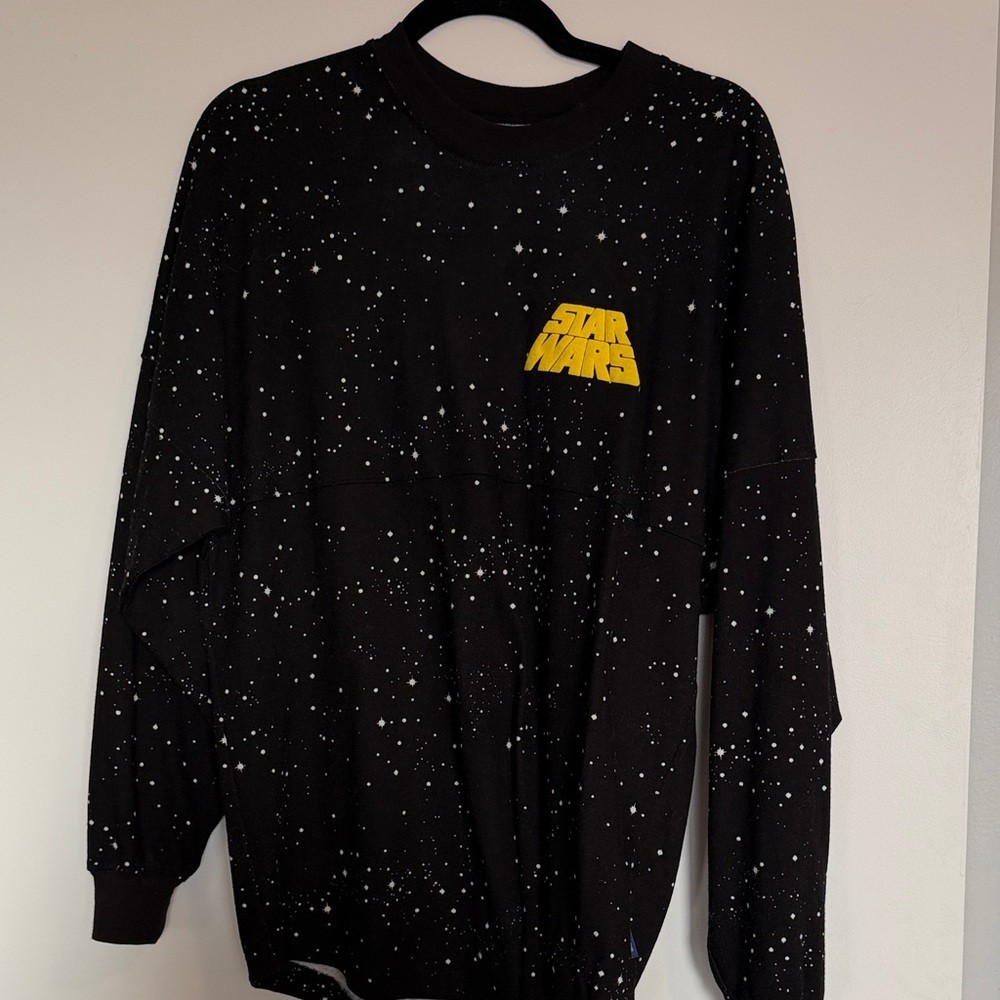 Disney Star Wars Spirit Jersey Black Speckled Long Sleeve Shirt
