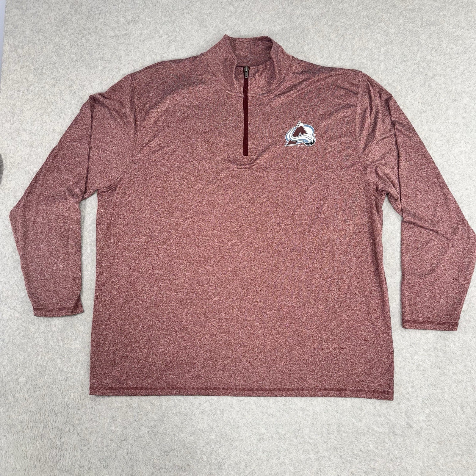 Colorado Avalanche 1/4 Zip Pullover Jacket Mock Neck Mens 2XL Lightweight Golf