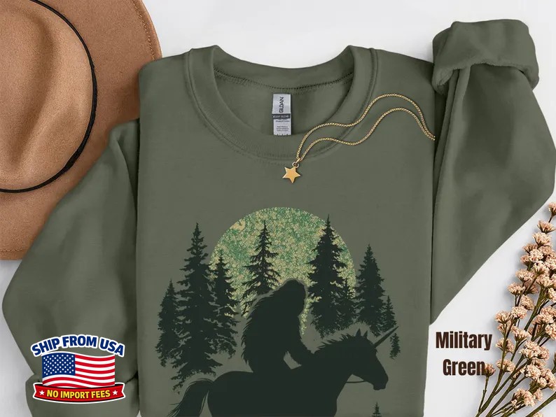 Bigfoot Unicorn Cute Fantasy Sweatshirt