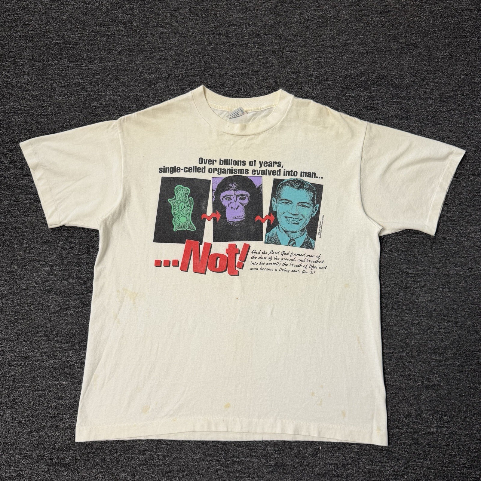 Witness Wear RARE Big Bang Religious Jesus GRAIL T-Shirt Vintage 80s Mens Sz L