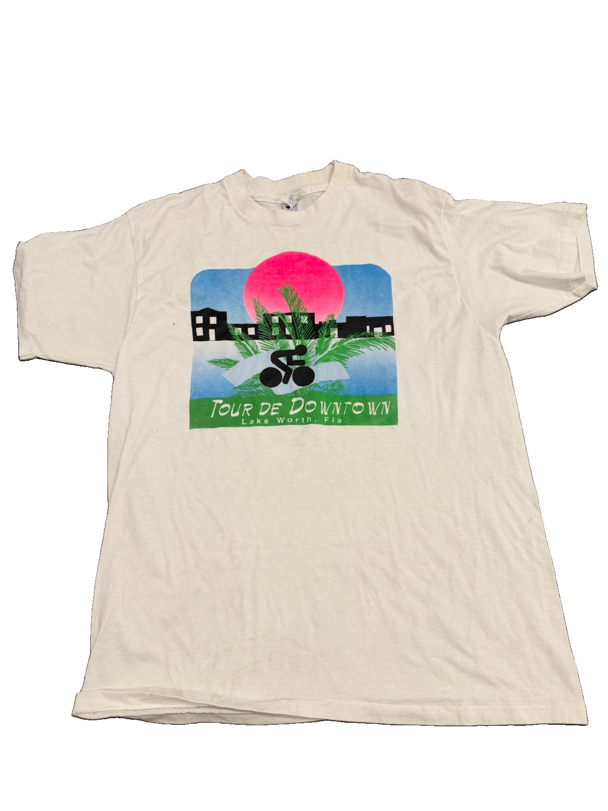90s Vtg “Tour De Downtown” Double-Sided Graphic Tee Men’s XL Orlando 