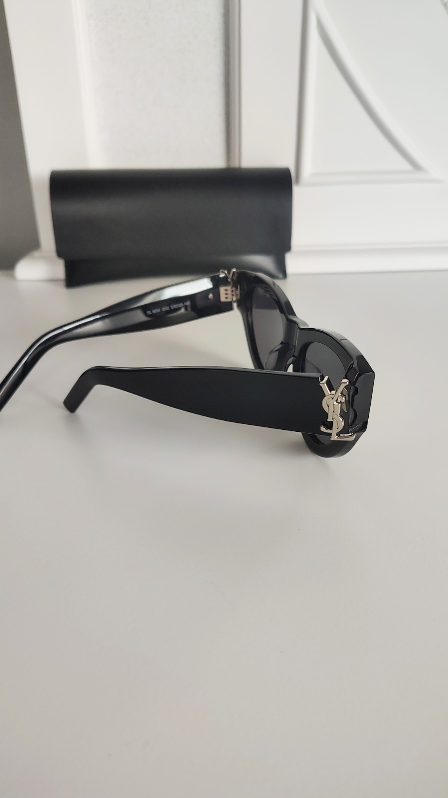 SALE Women\'s  SAINT LAURENT YSL  SL M94 002 Silver Logo  Sunglasses 