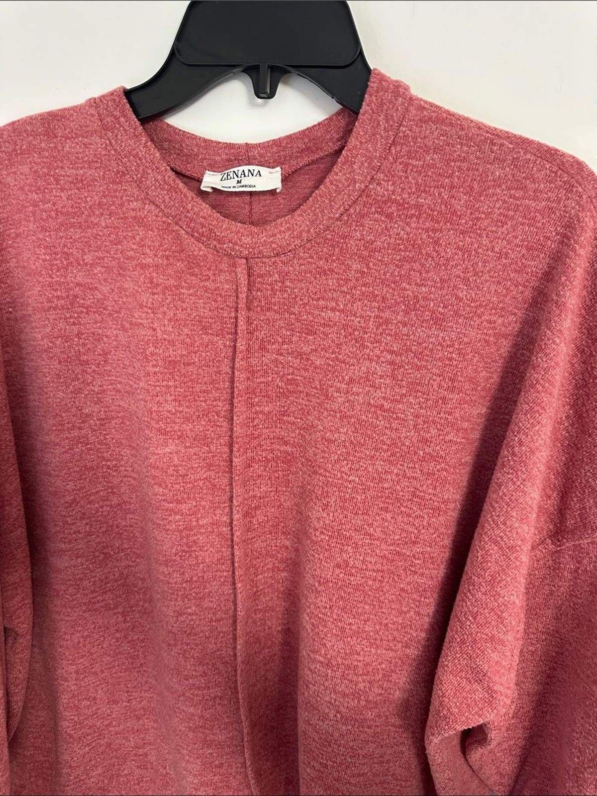 Zenana Outfitters Dusty Rose Crewneck Sweater