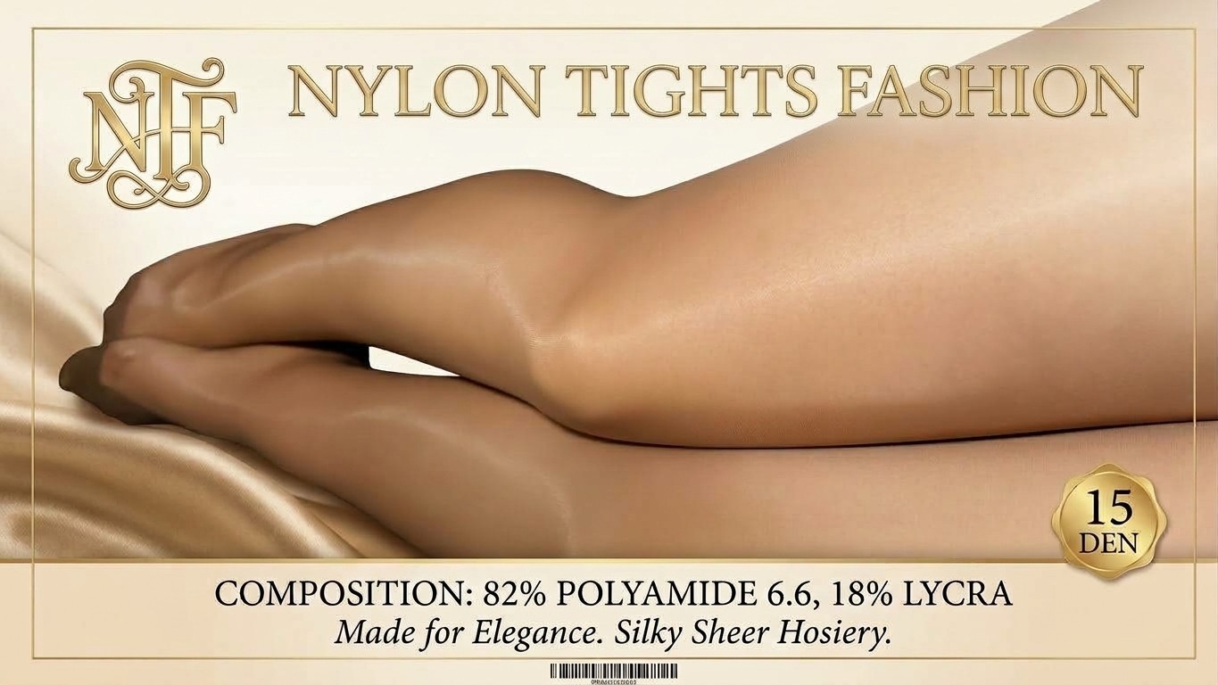 Pantyhose 15 denier. High quality material (82% Polyamide 6.6, 18% Lycra) 15 DEN