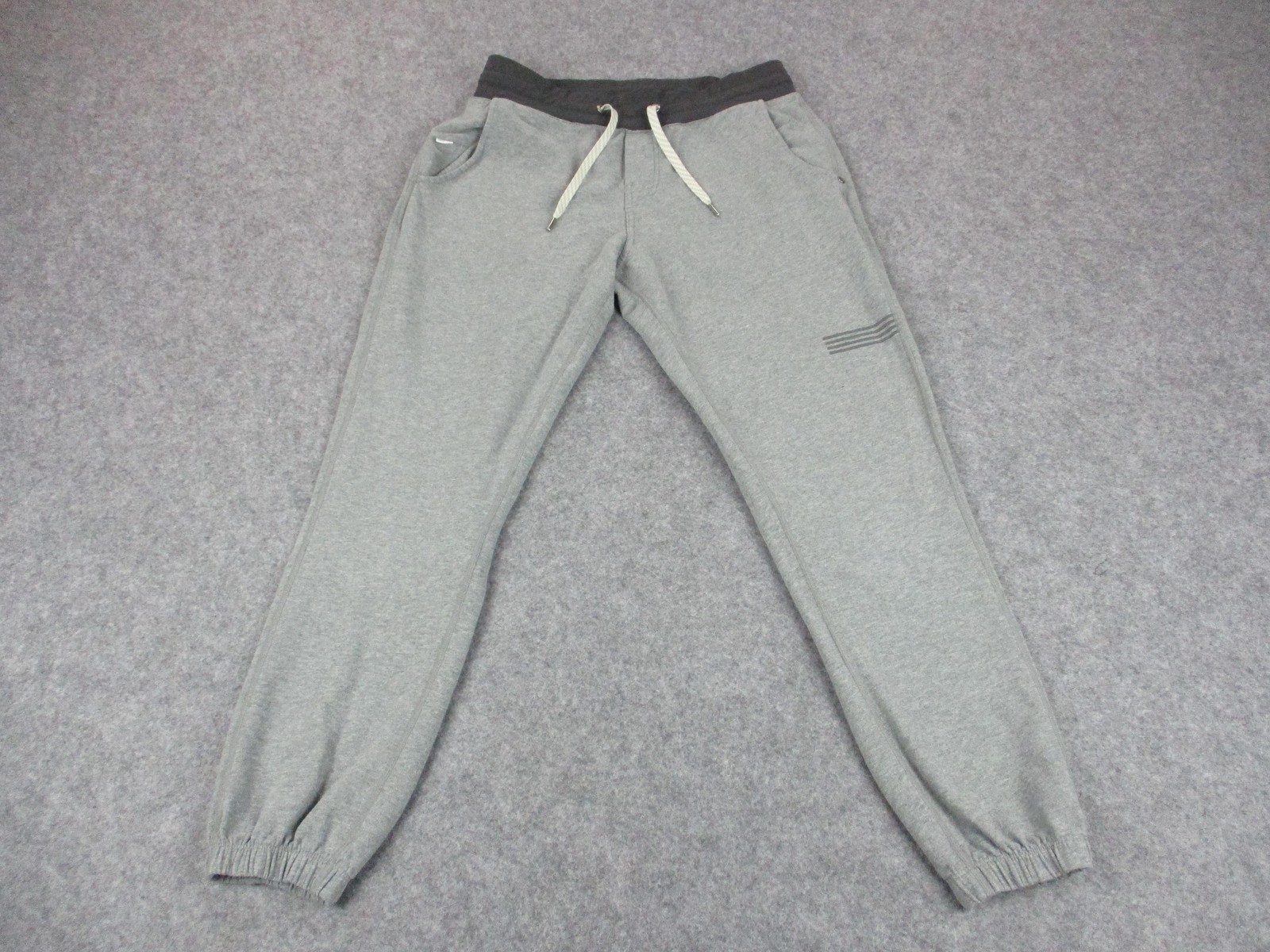 Vuori Pants Womens Small Gray Laguna Joggers Fleece Drawstring Pockets Workout