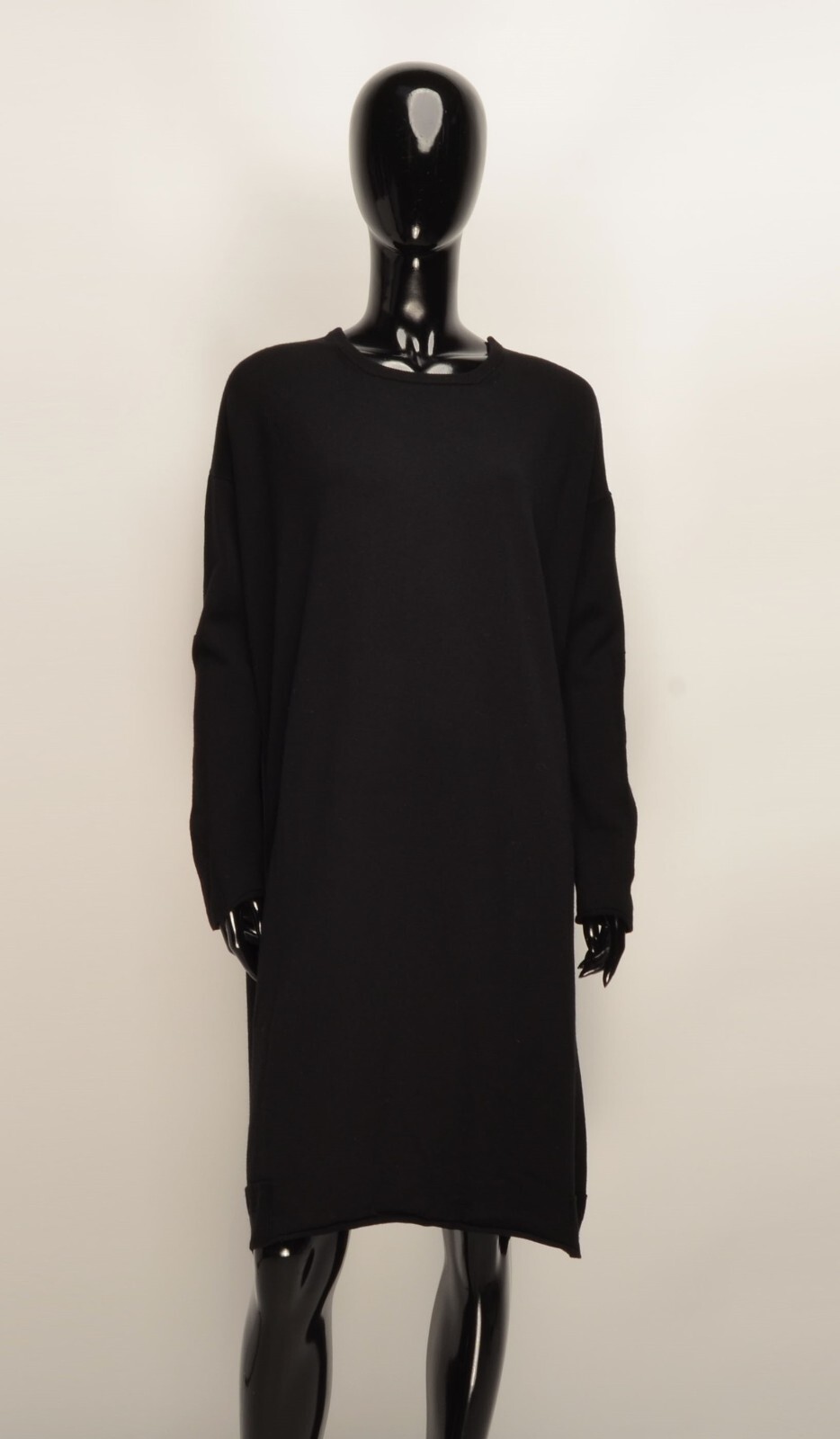 Serien Umerica Women\'s Avant Garde Wool Black Oversized Dress Size IT44