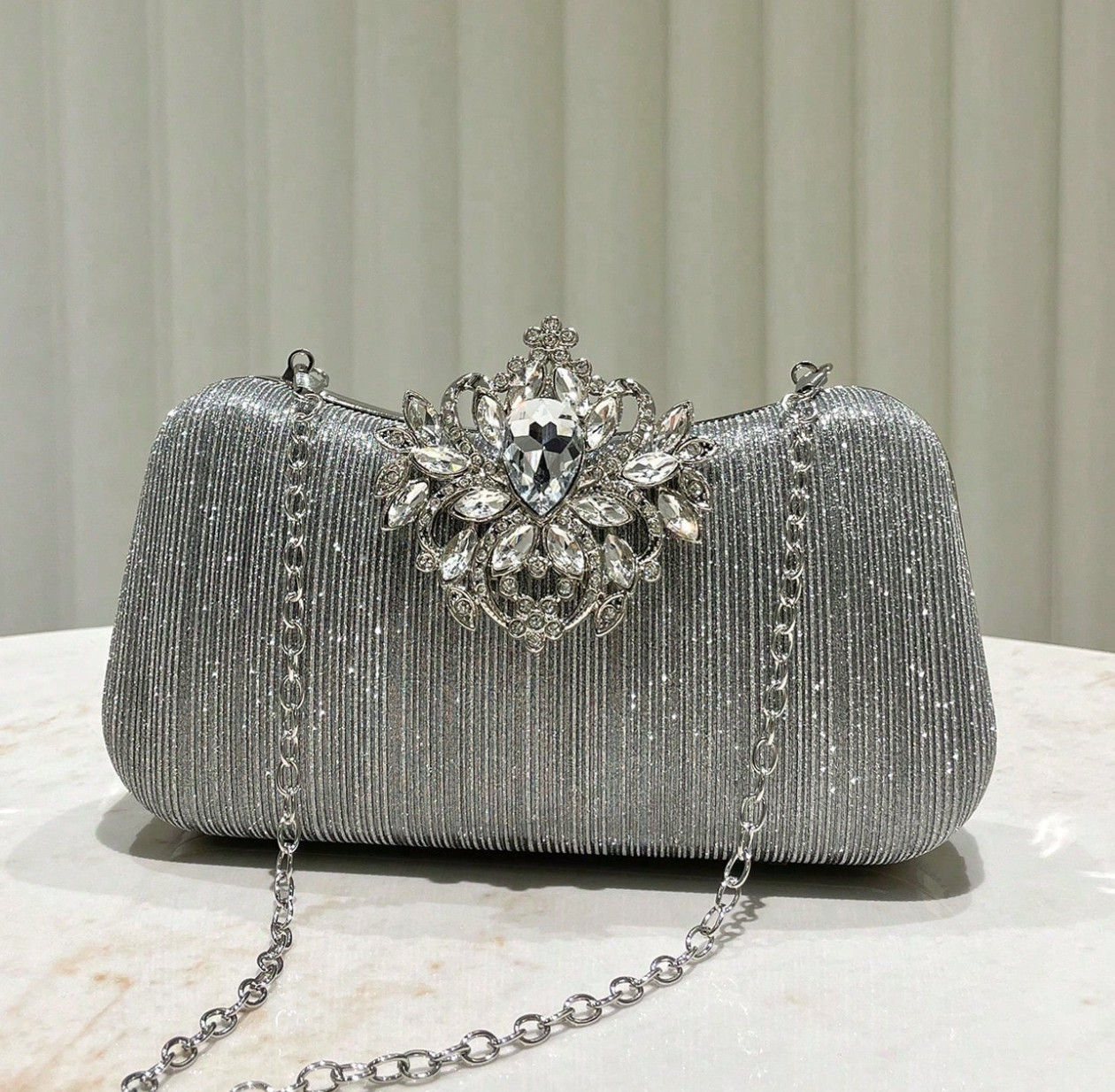 Luxury Rhinestone Crystal Evening Clutch Purse Wedding Party Bag For Wedding