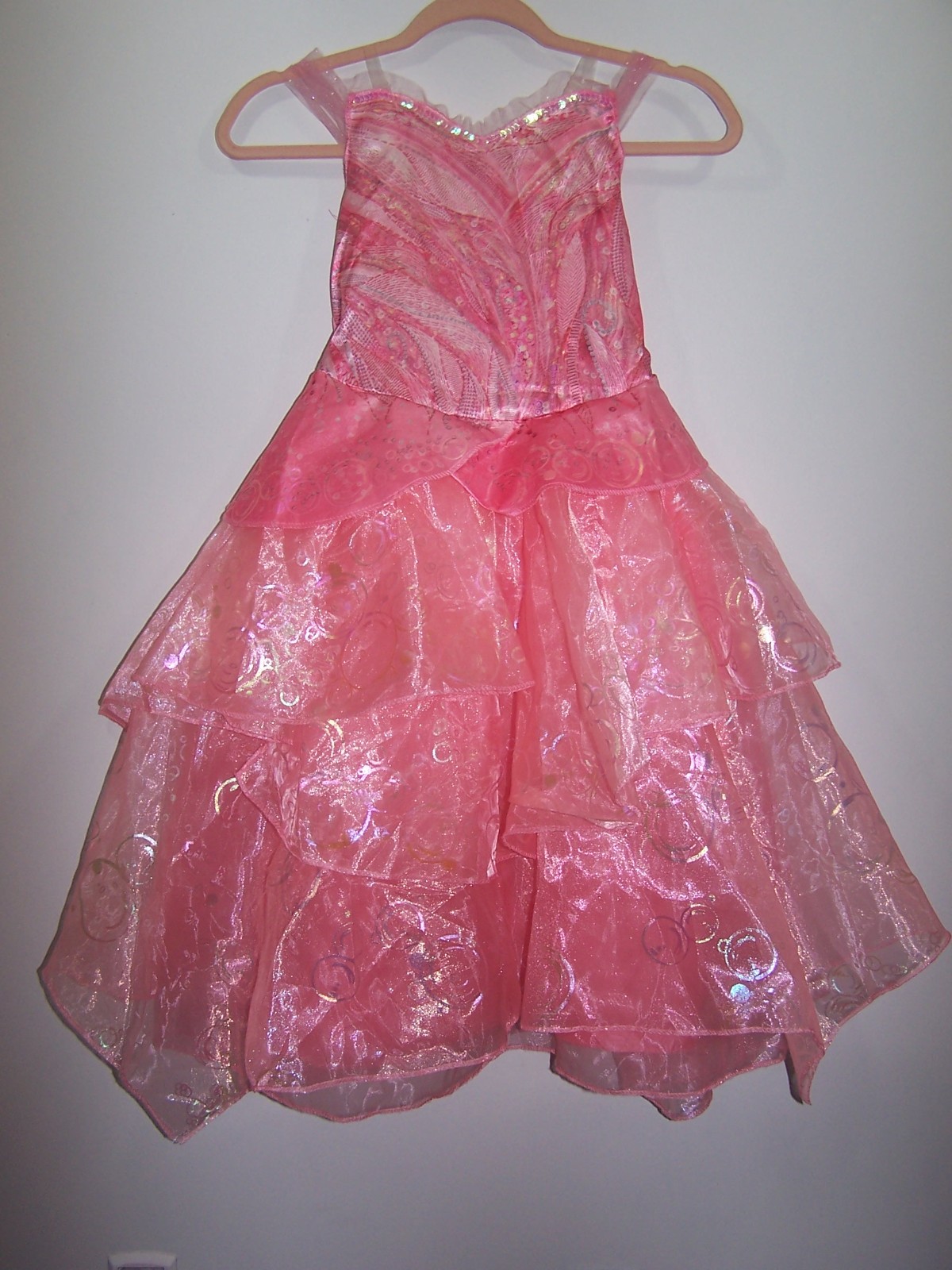 WICKED Glinda Good Witch Pink Halloween Costume Dress - Girls S 4-6X
