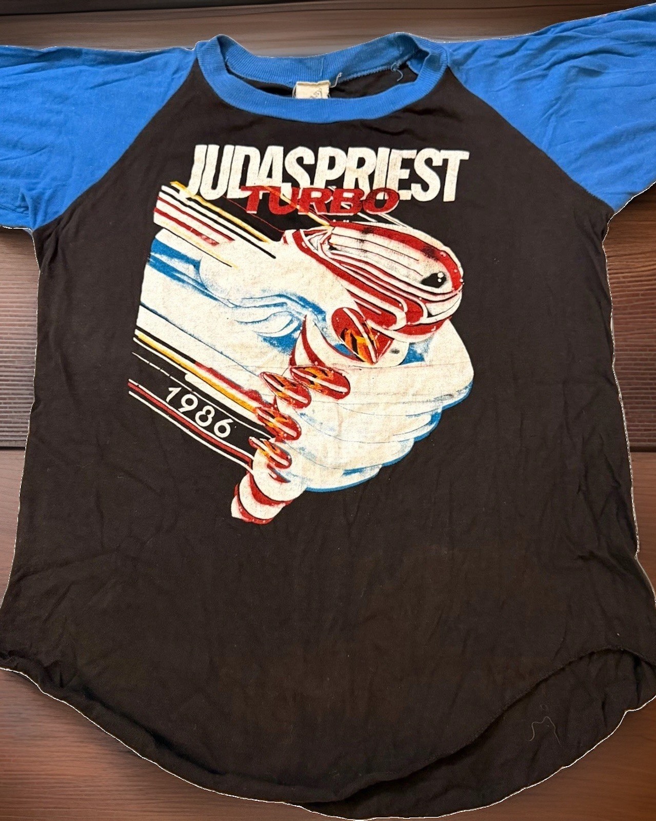 Vintage 1986 Judas Priest Turbo Tour Jersey Shirt Size Large Rare