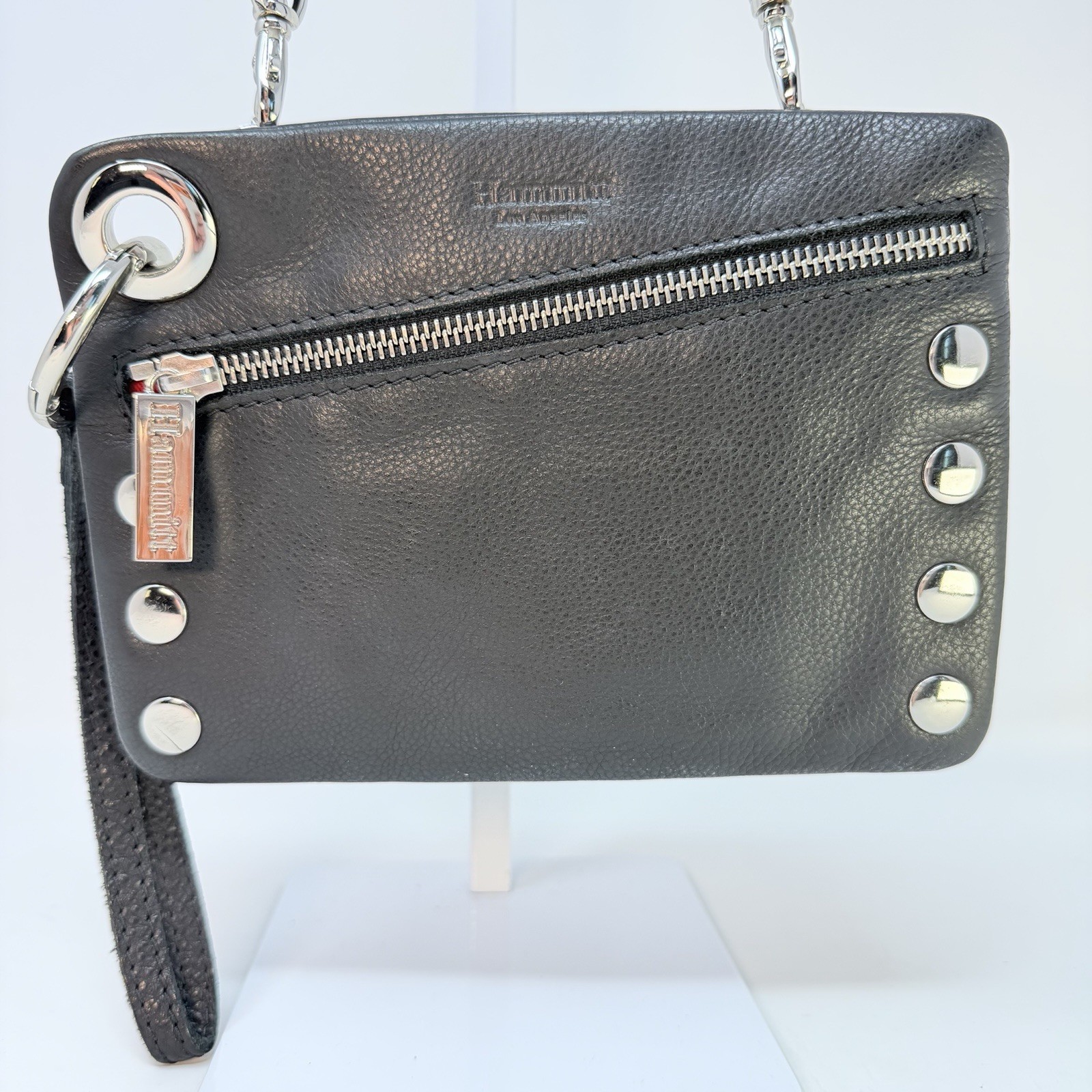 Hammitt Los Angeles Tony Small Black Pebbled Leather Crossbody Bag