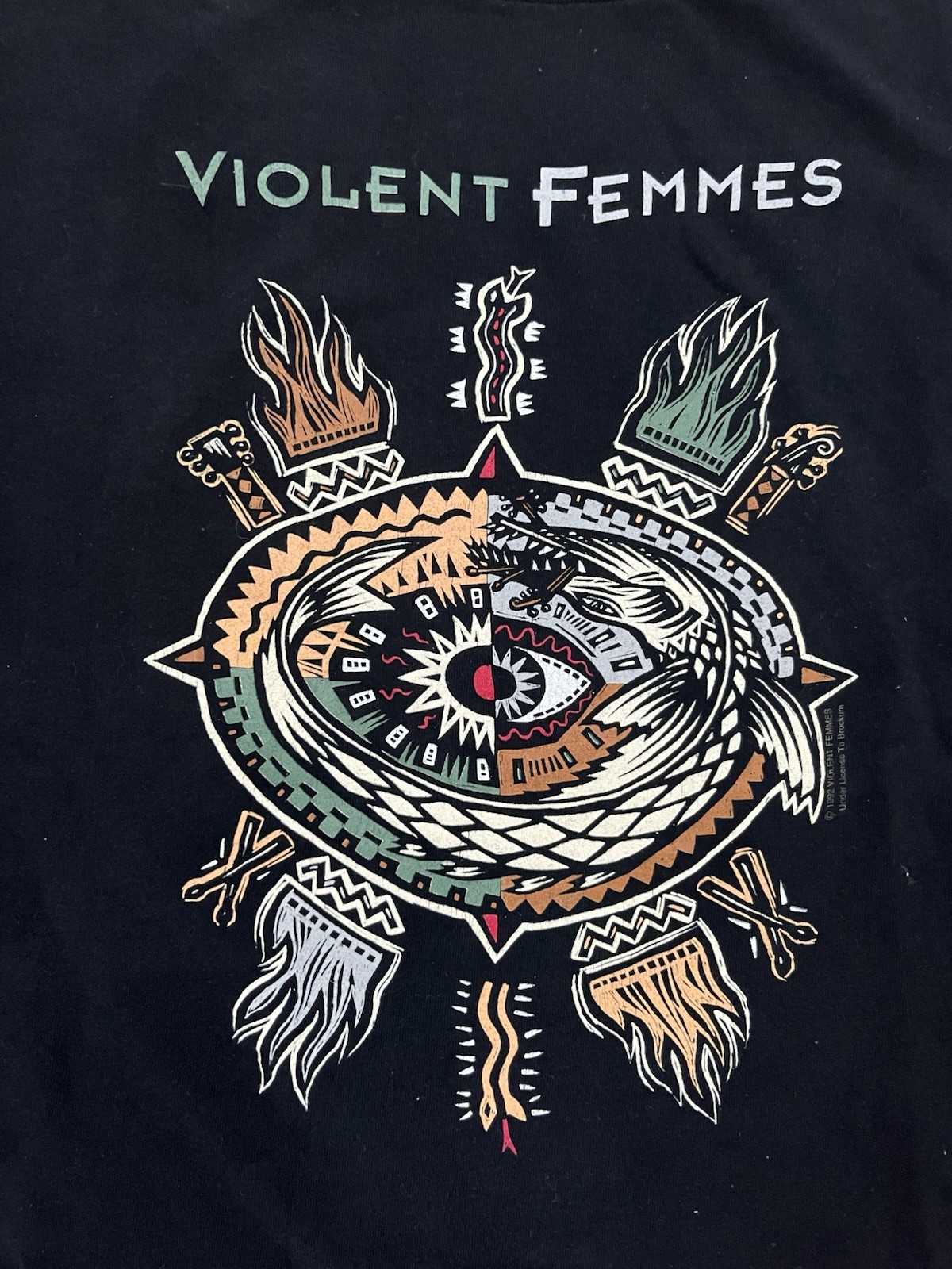 Vintage 90\'s VIOLENT FEMMES Tour Shirt L/XL Grunge Band 90s USA Made Brockum Tag