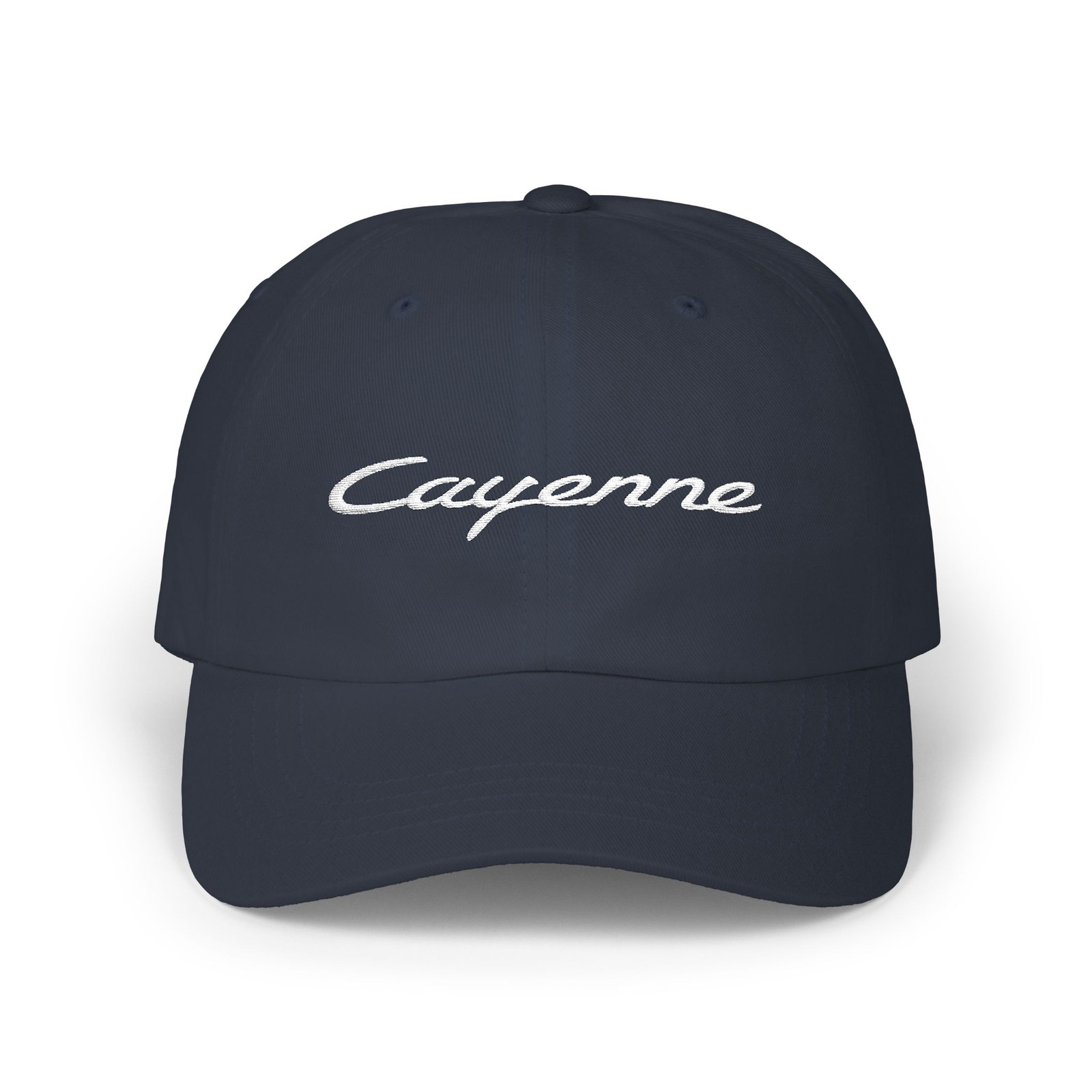 Porsche Cayenne Embroidered Script on Unstructured Dad Cap / Hat
