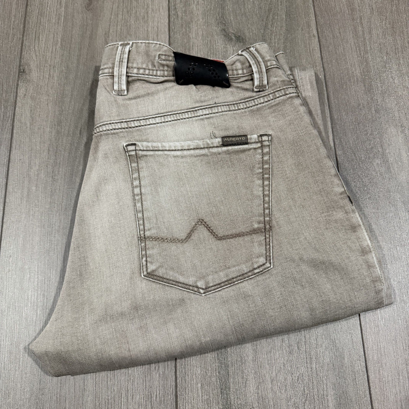 Alberto Stone Denim Modern Super Fit Jeans Mens 34x34 Handcrafted Germany