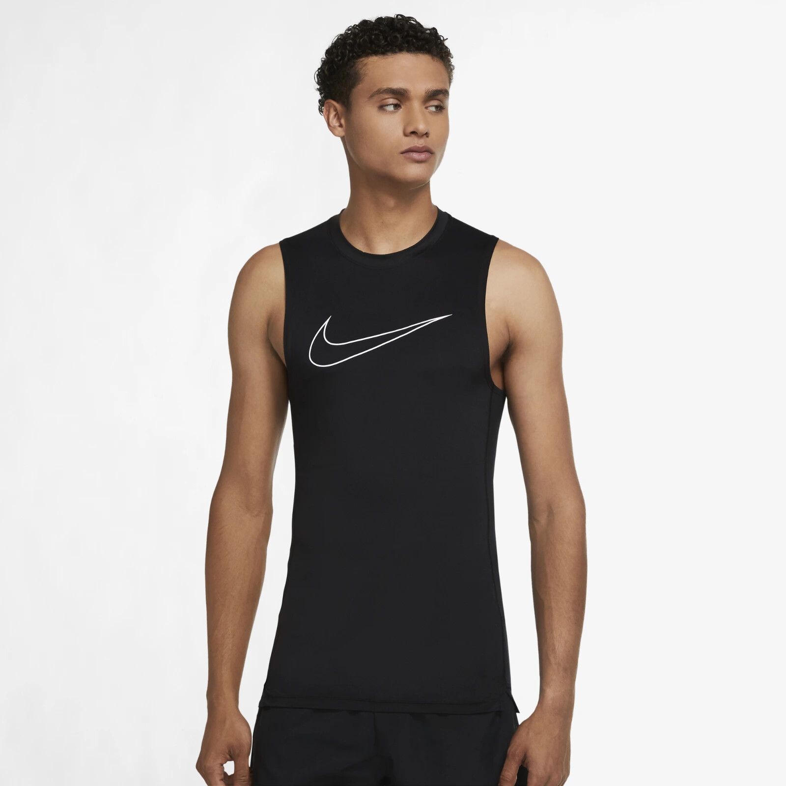 Nike Pro Men\'s Tight-Fit Sleeveless Top, Dri-FIT ,DD1989-010, Black, Md