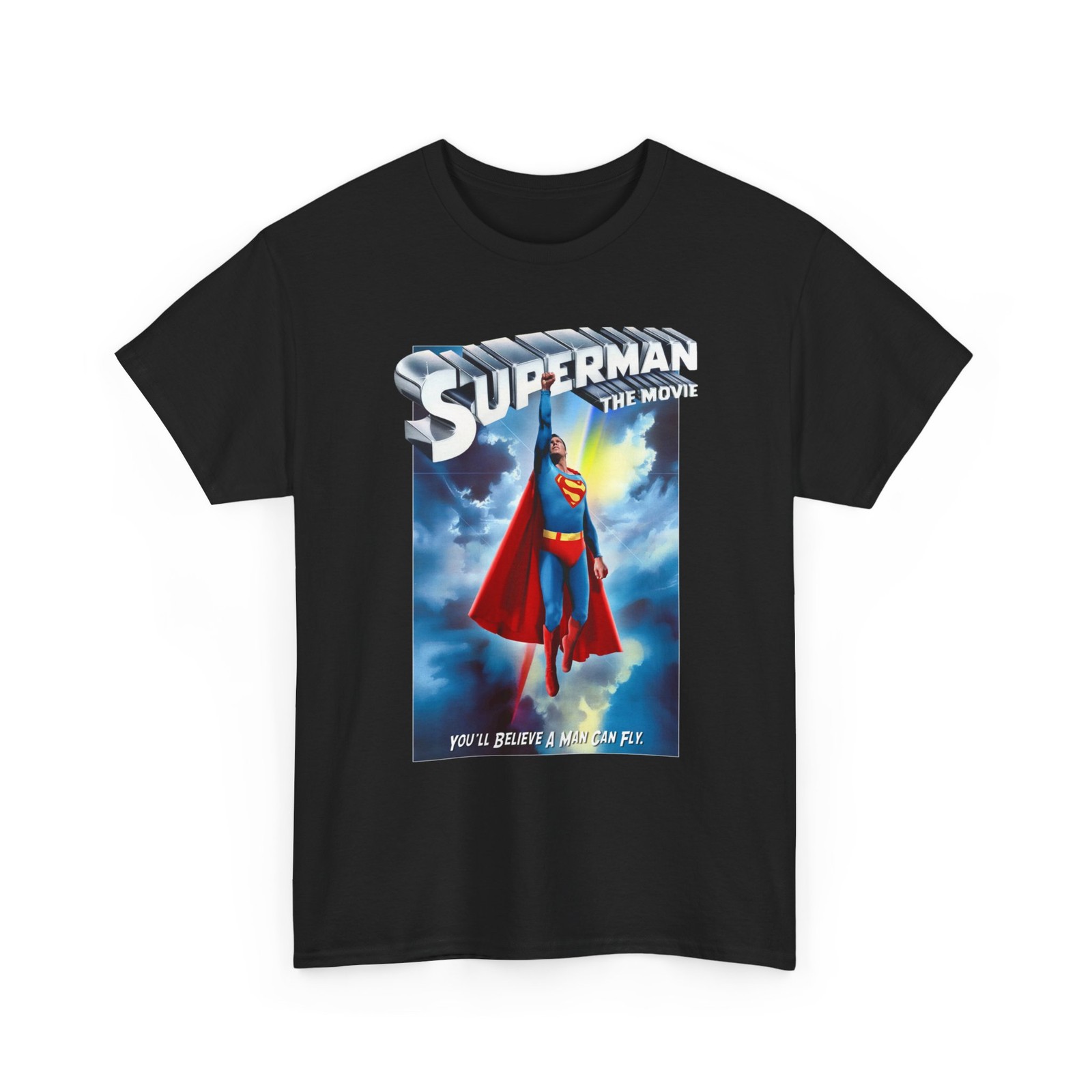 Superman Movie T-Shirt 1978 DC Comics Christopher Reeve Retro Vintage-Style Tee