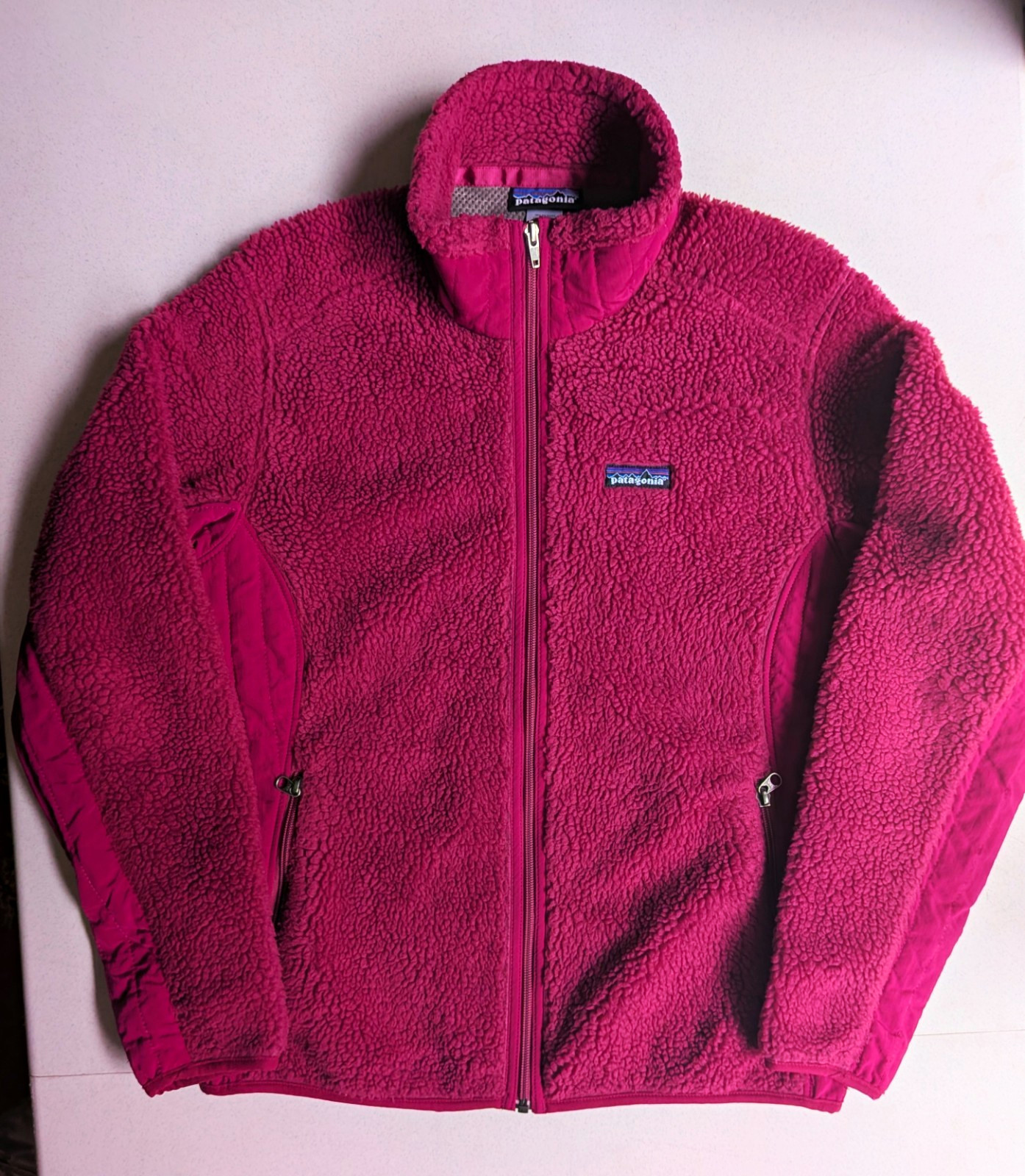 Vintage Patagonia Deep Pile Retro X Sherpa Full Zip Pink Fleece women\'s L