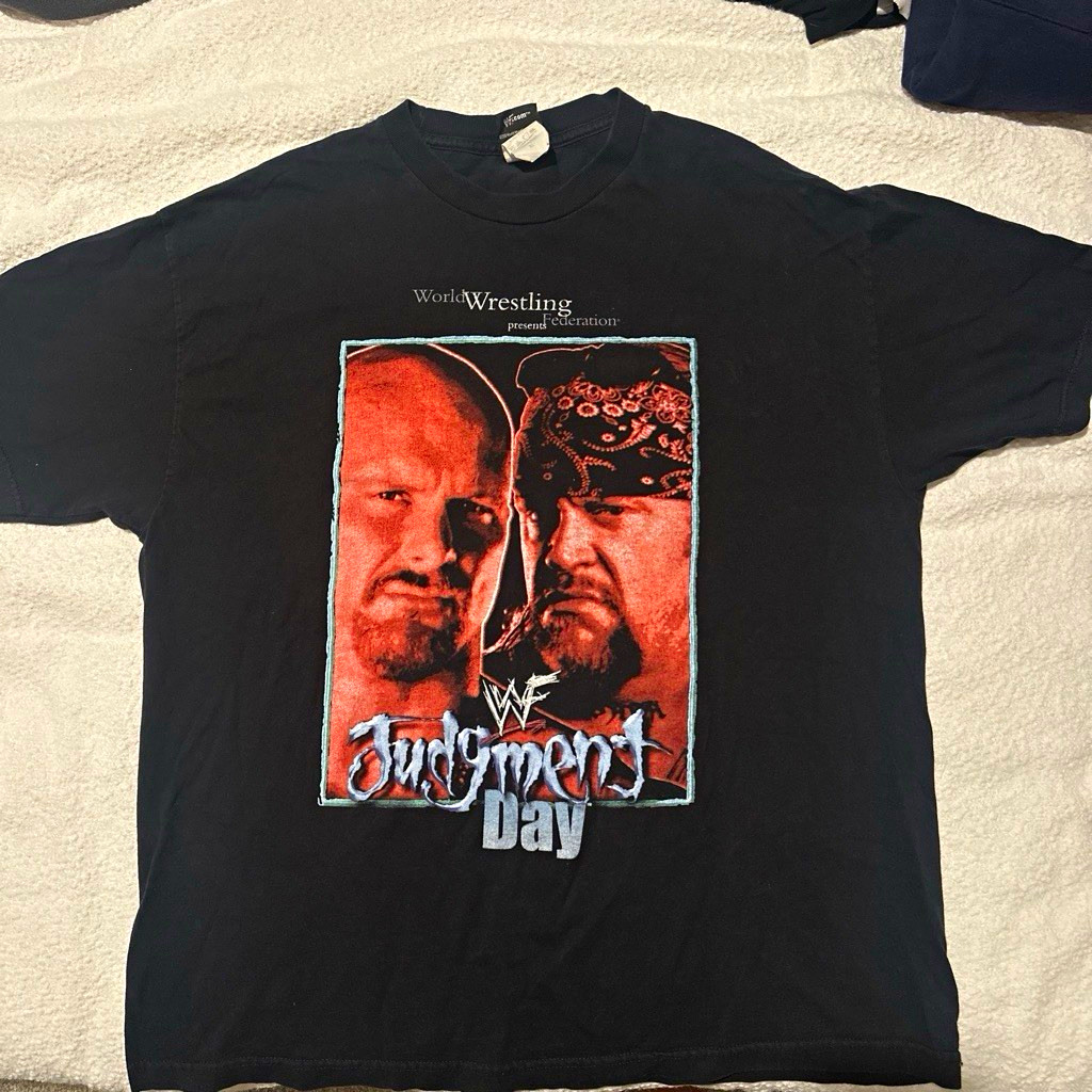 🔥 VINTAGE 2001 WWF T-SHIRT JUDGMENT DAY — VERY RARE (SIZE XL)