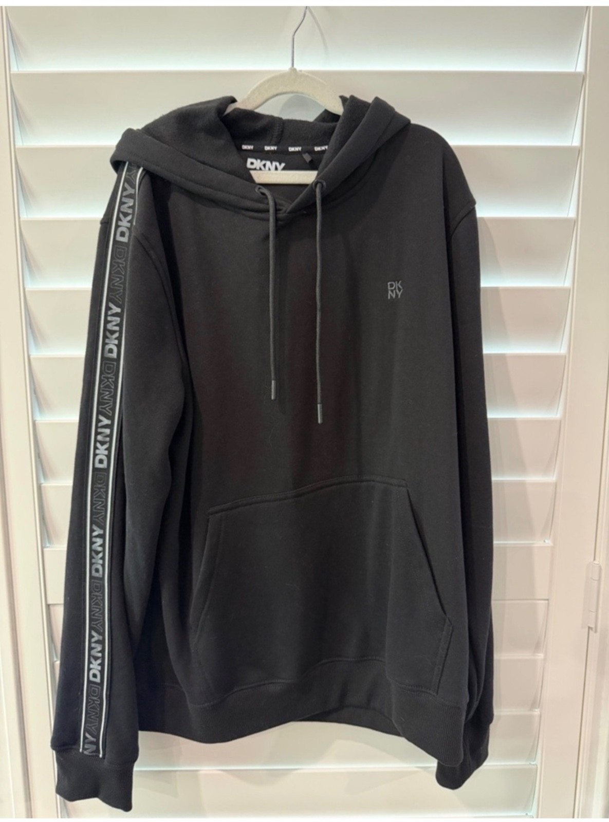 NWOT Authentic DKNY Black Hoodie Sweatshirt- Med
