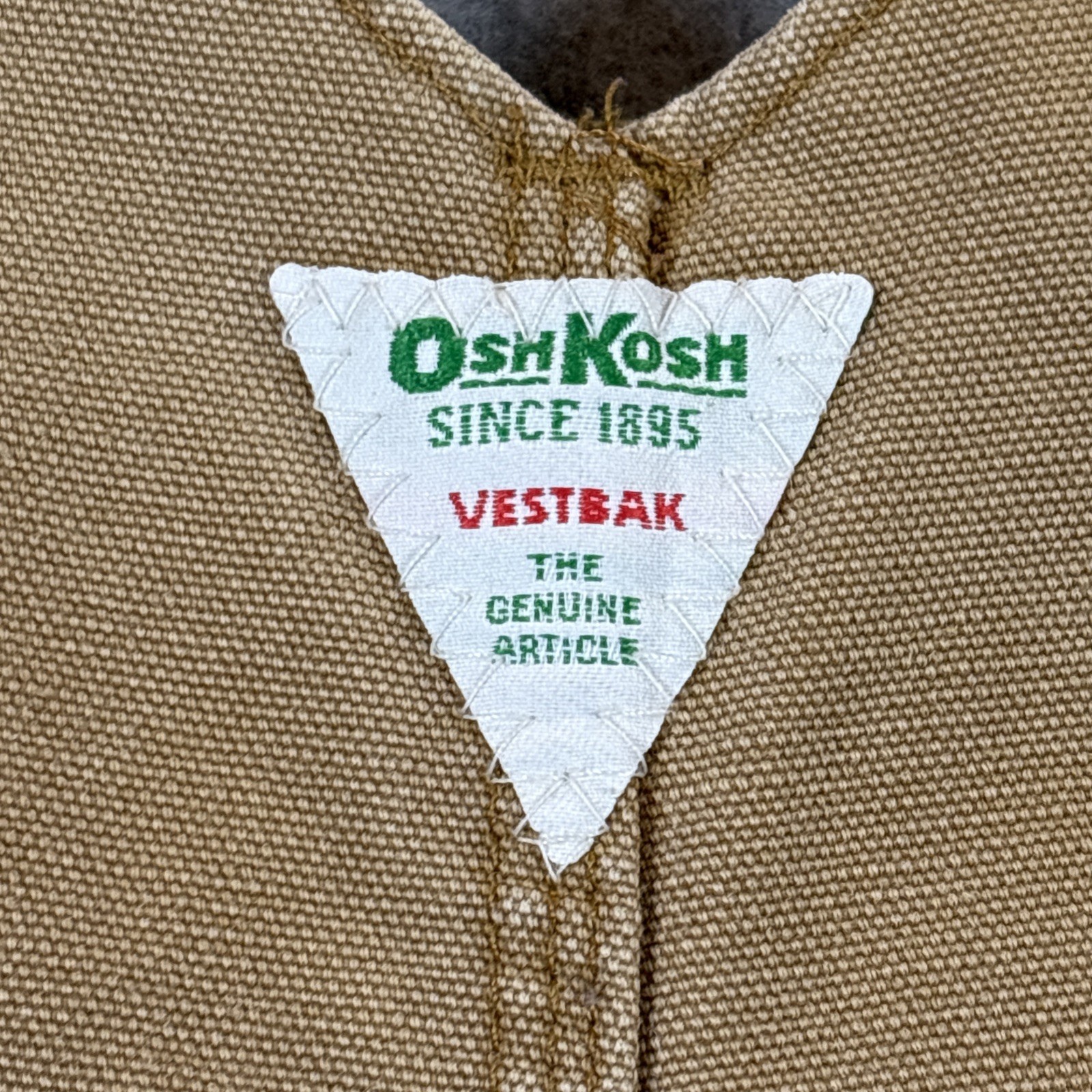 VTG OshKosh Vestbak Overalls 36x30 Duck Canvas Quilt Lined USA Made Double Knee