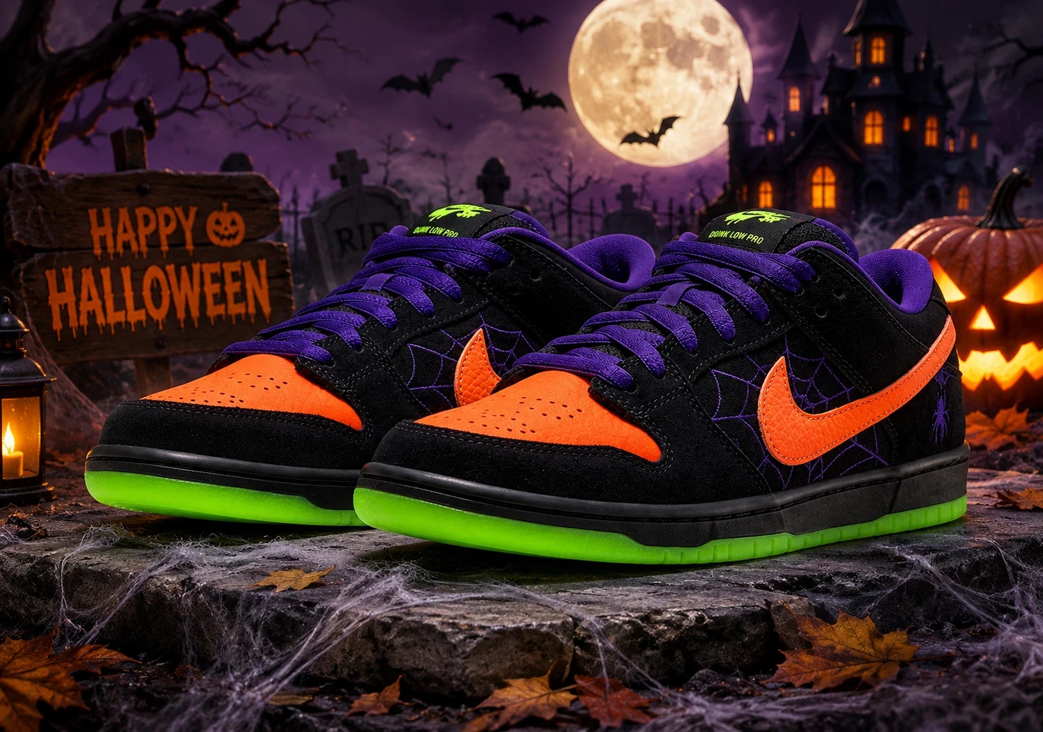 All Men's Size US SB DUNK Low Night of Mischief Halloween BQ6817-006 7-12