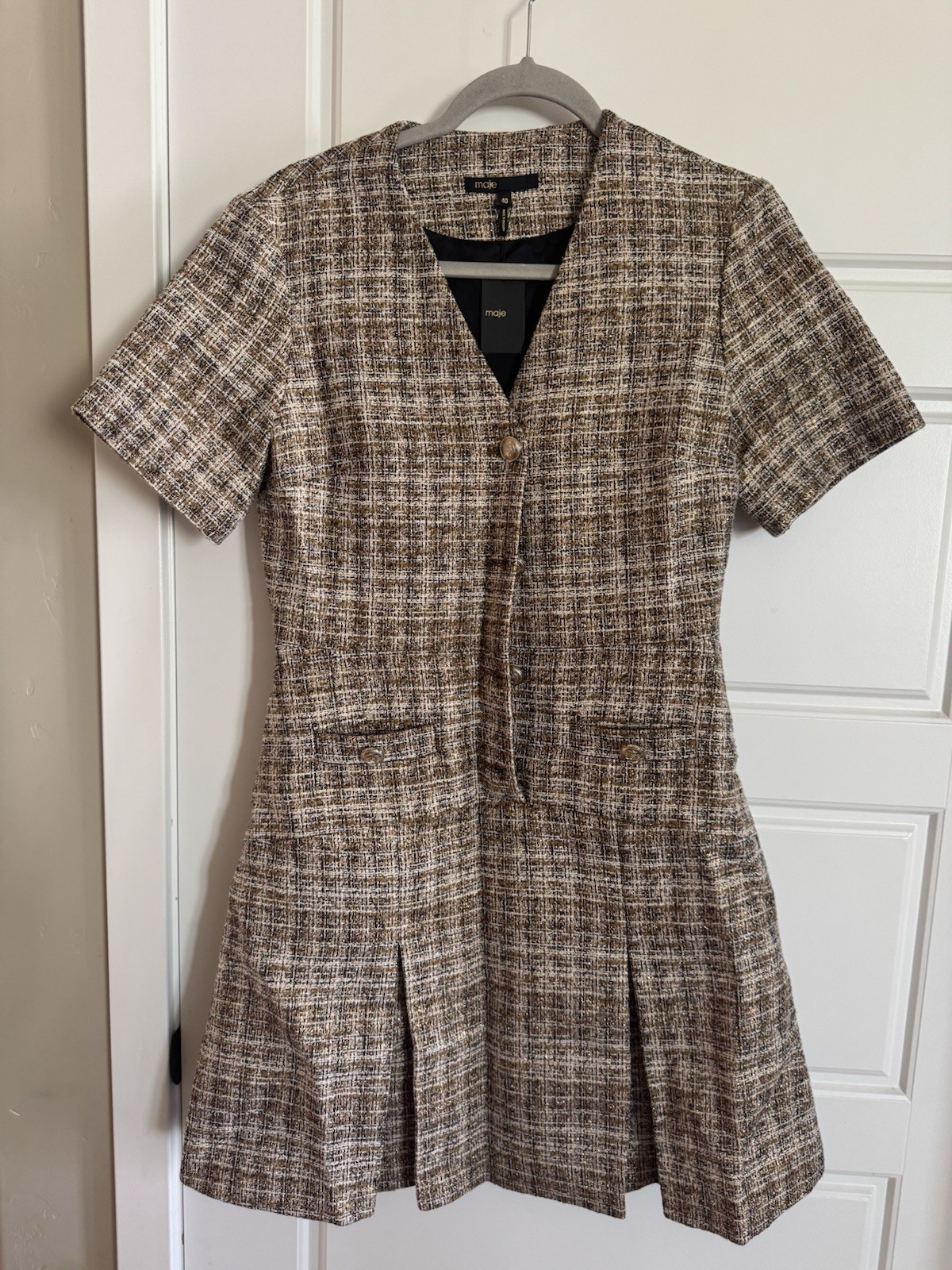 maje Women’s Riuji Marron Dress Size T40 $495