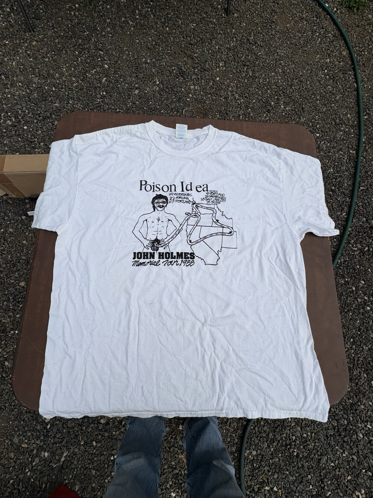 Vintage 1988 POISON IDEA John Holmes Memorial Tour Concert T Shirt 2XL Rare