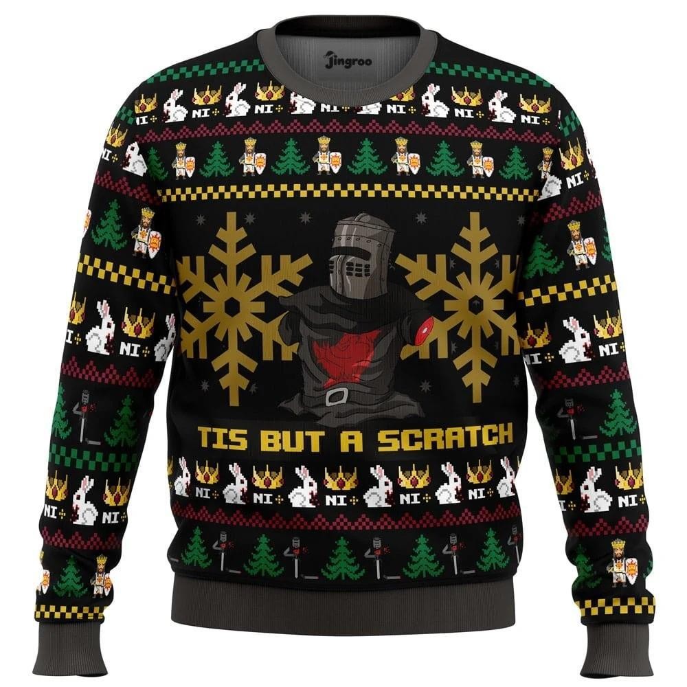Tis But A Scratch Ugly Christmas Sweater