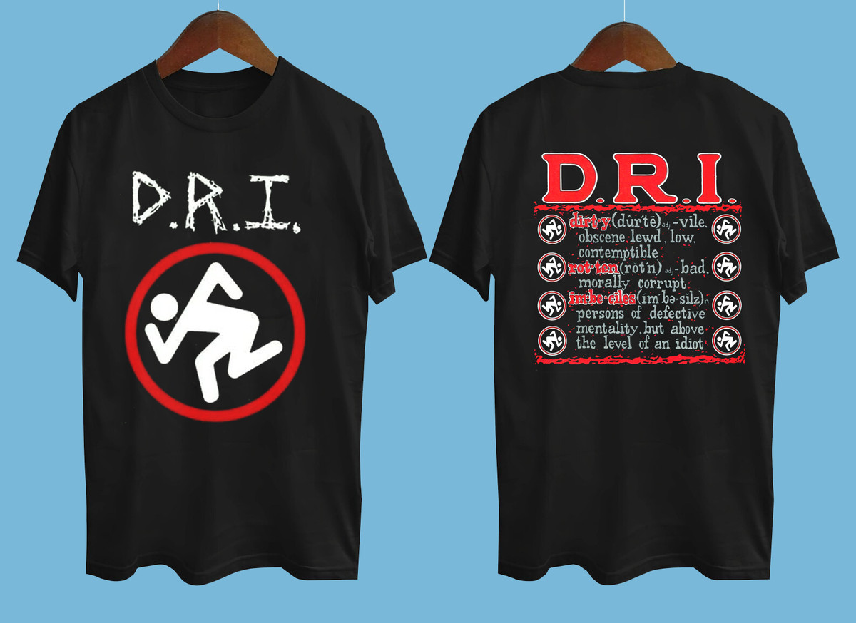 NEW D.R.I. Logo - Definition 2 Side Black All Size Shirt   U68.2