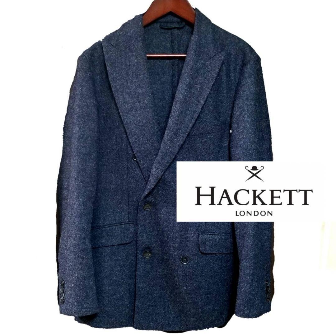 Authentic HACKETT London Wool Blue Tailored Jacket Pre Owned Very Good Condition