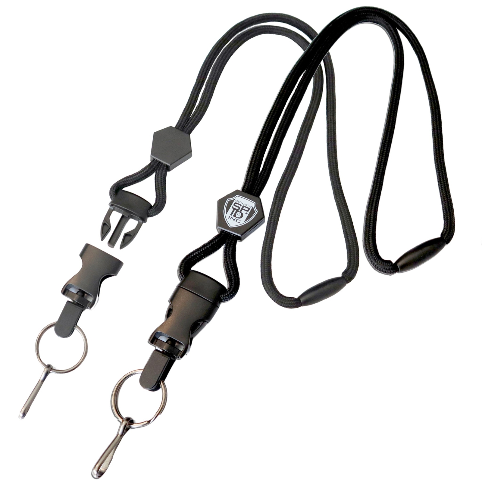 5 Pack - Heavy Duty Breakaway Lanyard For ID Cards & Keys - Detachable Buckle