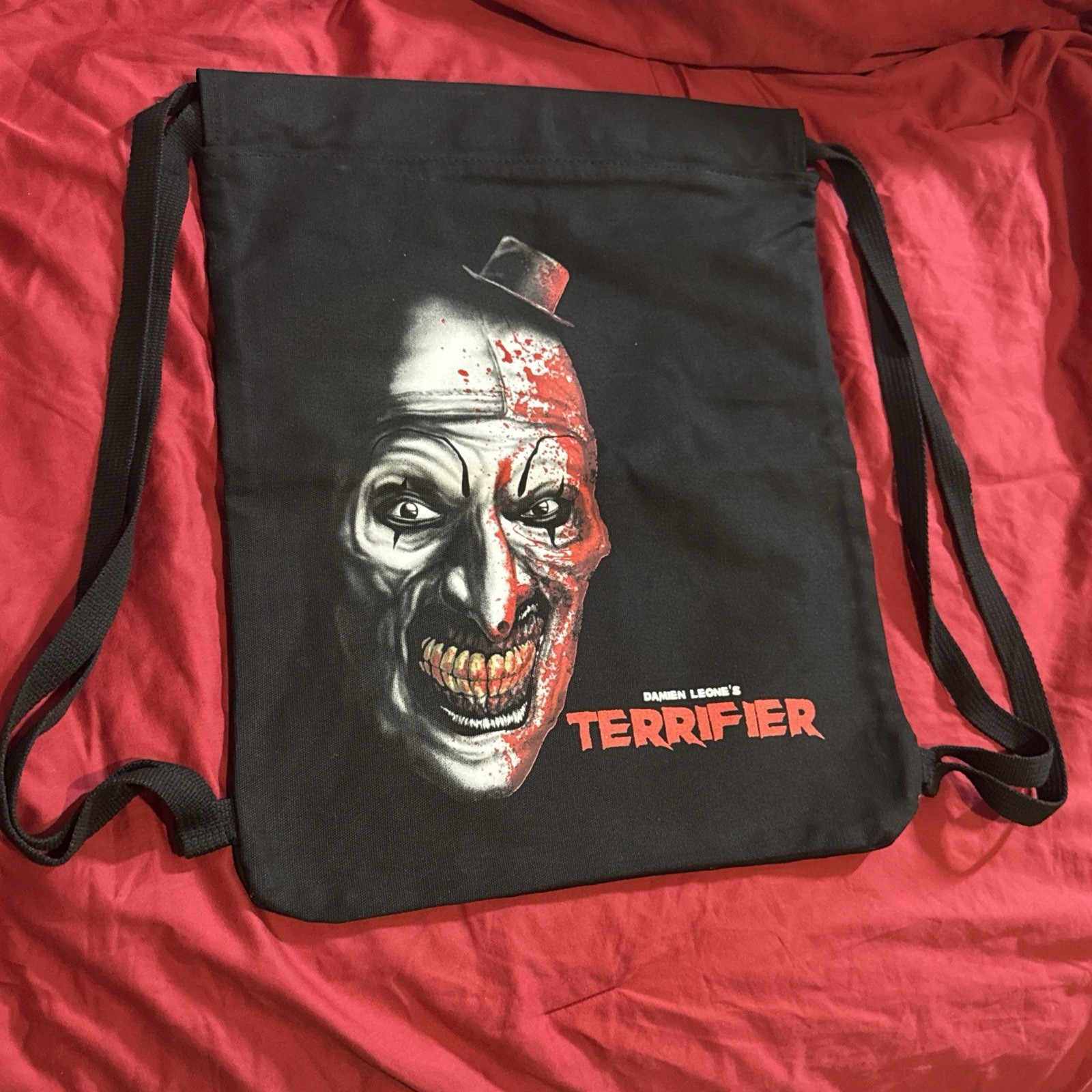 Universal Halloween Horror Nights 2025 HHN Terrifier Art Clown Drawstring Bag