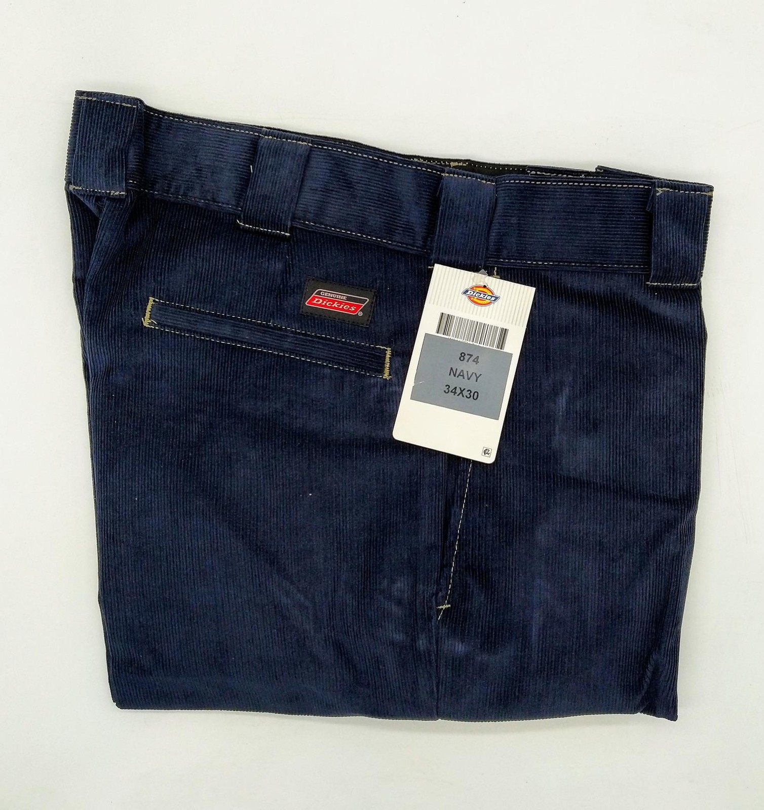 Dickies Men\'s Original 874 Navy Corduroy Work Pants, 34W x 30L