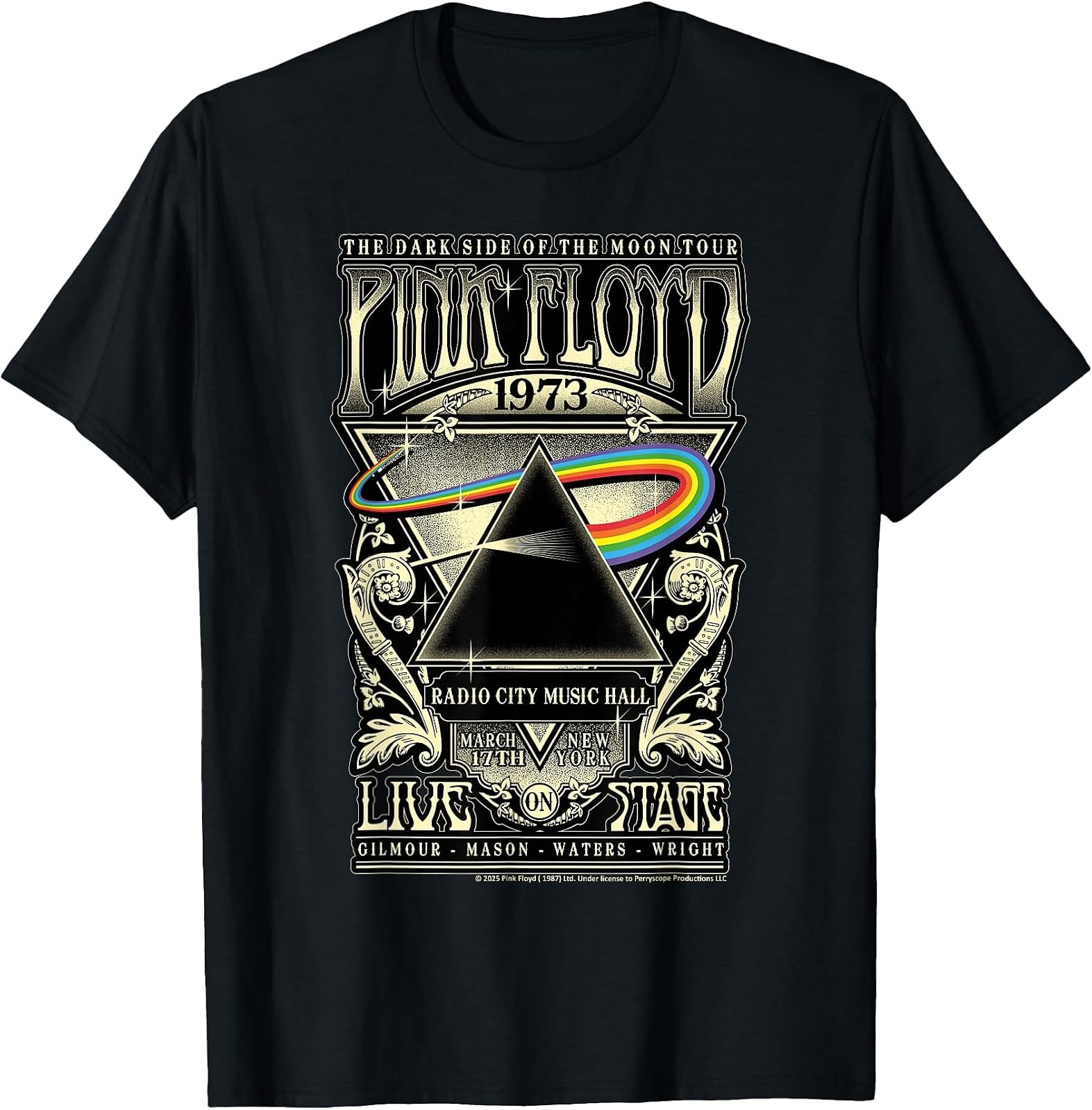 Vintage 1973 Pink Floyd Dark Side of The Moon Tour Graphic Tee