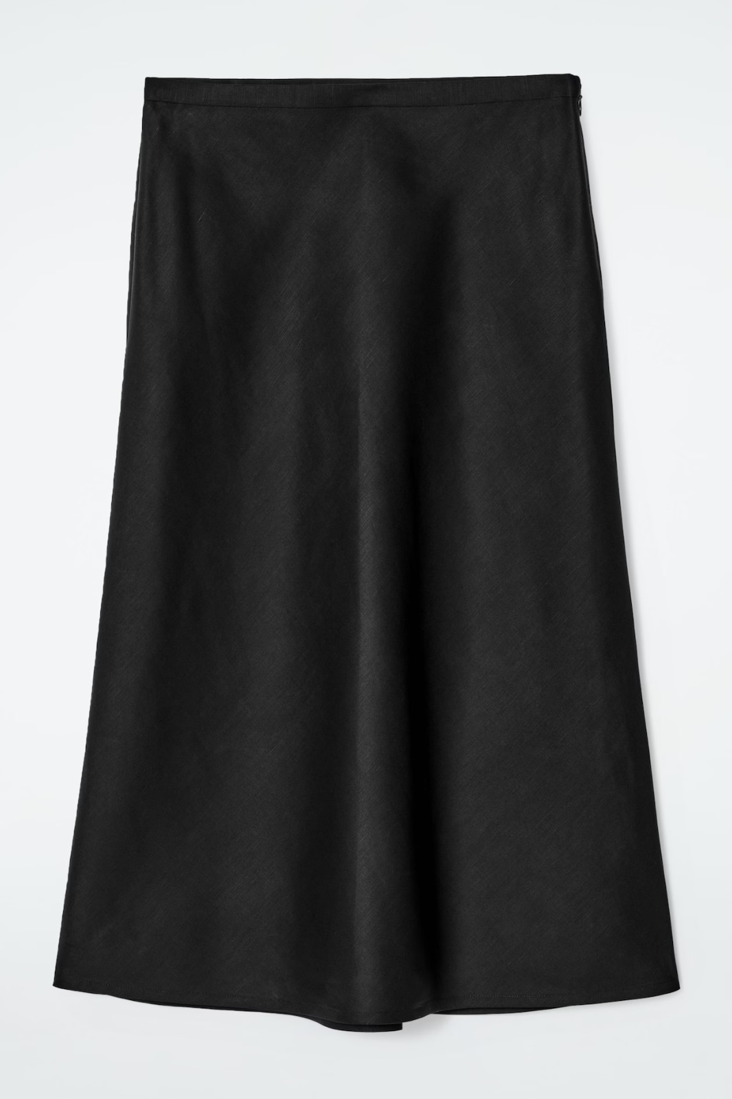 MOVING SALE NEW COS Women Black Linen Blend Midi Column Skirt - SIZE 4