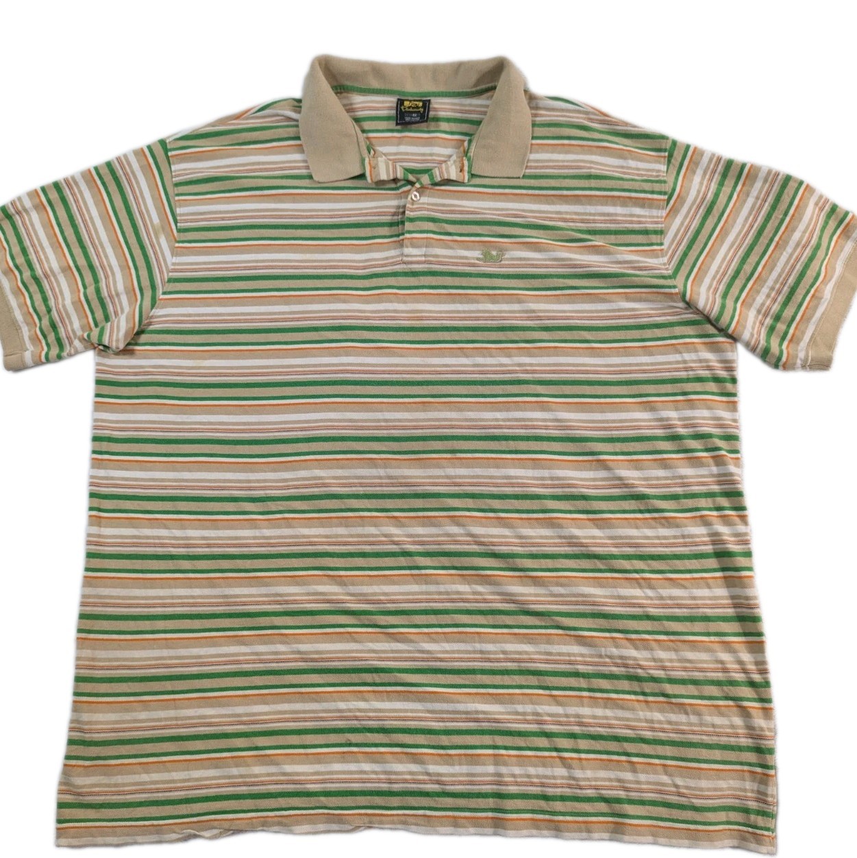Vtg DrunknMunkey Polo Shirt Mens Size 4XL Striped Collared Skater Punk Y2K