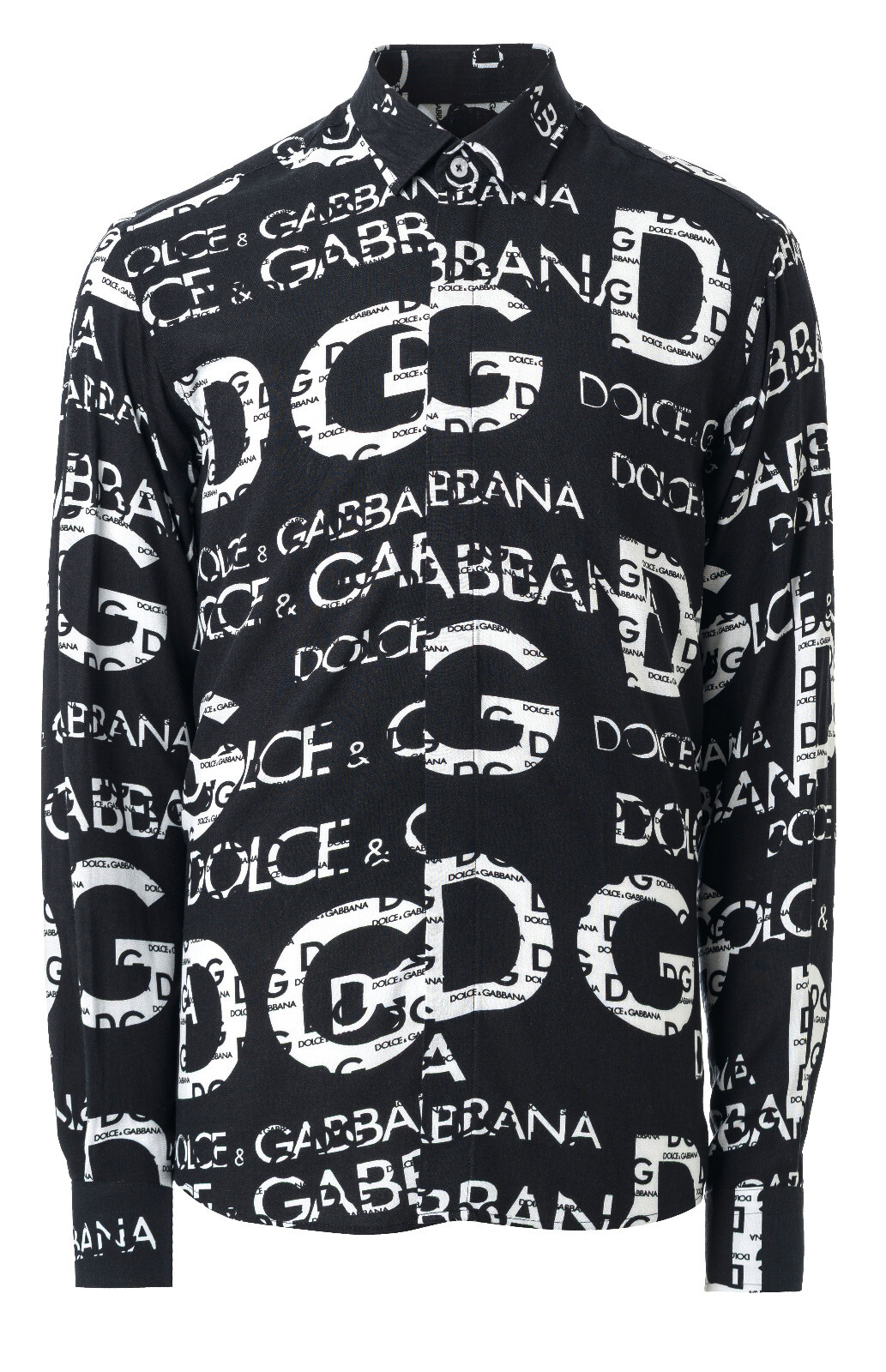 DOLCE&GABBANA Long Sleeve Men's Full Button Down Soft Cotton Shirt
