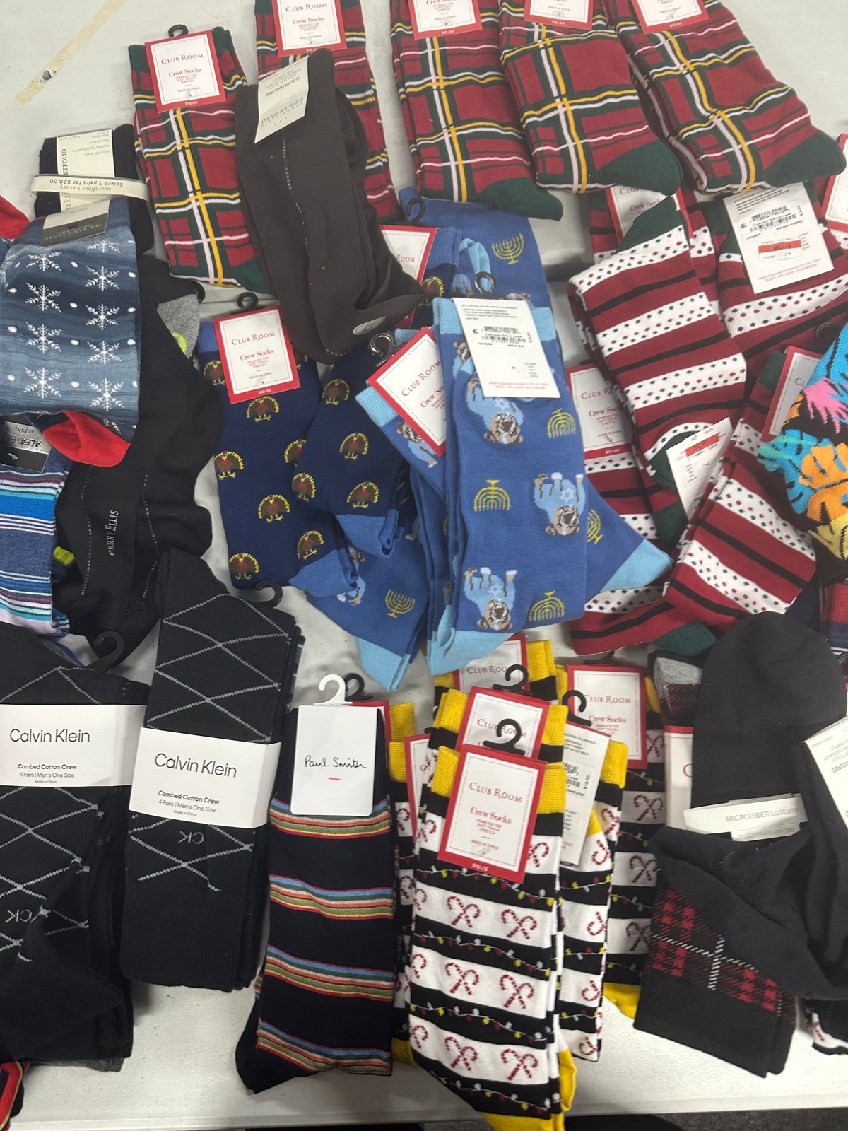 Men NEW Socks Wholesale Lot, PAUL SMITH, HAPPY SOCKS, CALVIN KLEIN 51 Pairs $589