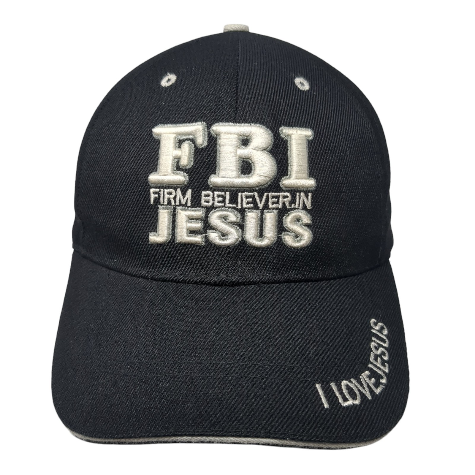 FBI Firm Believer In Jesus Strapback Hat Black One Size I Love Jesus