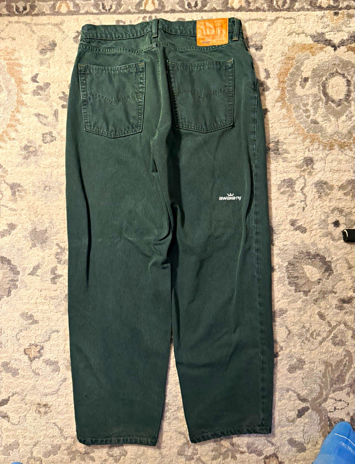 Awake NY x Levi’s 501 Green Dark Wash Straight Fit Denim Jeans Men’s 32