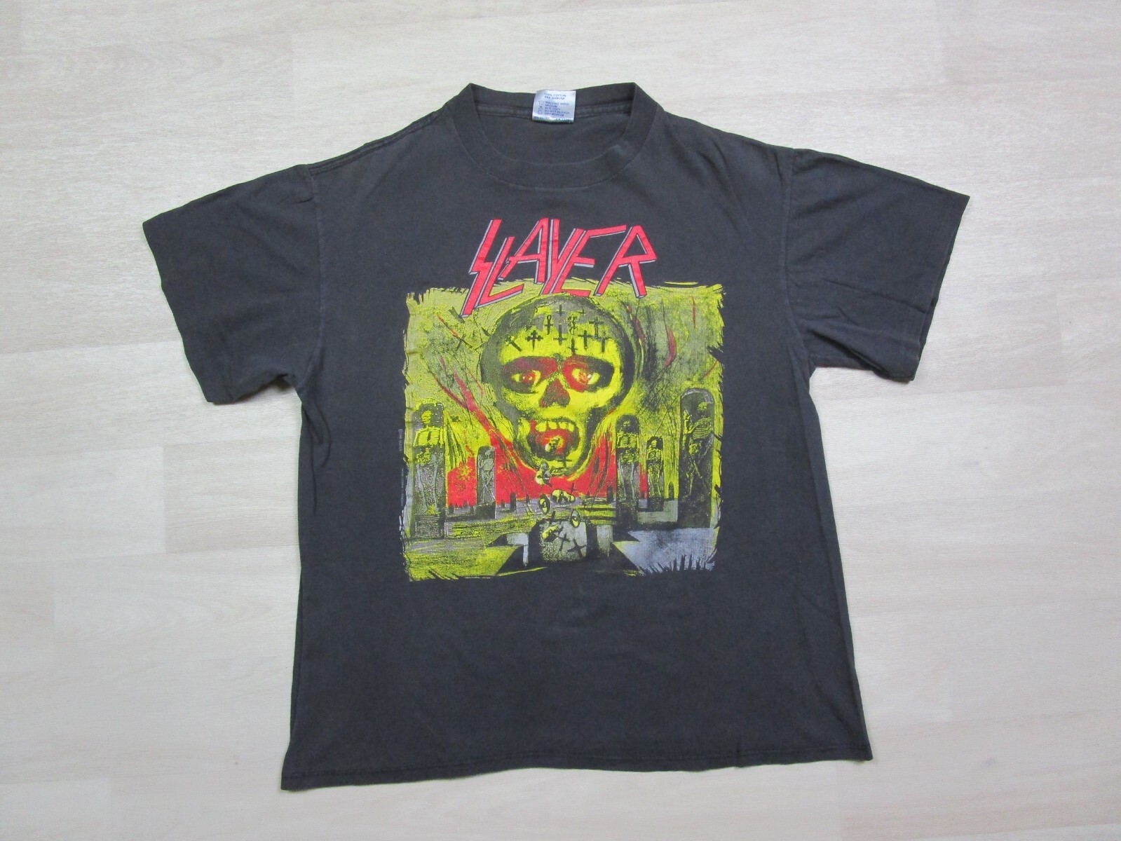 Vintage 1990 Slayer Seasons in the Abyss Tour Shirt Size (L) Rock Thrash Metal